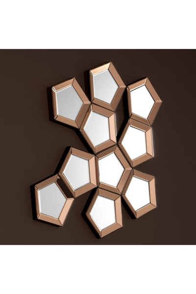 Gold Pentagonal Cluster Mirror | Eichholtz Cheyenne