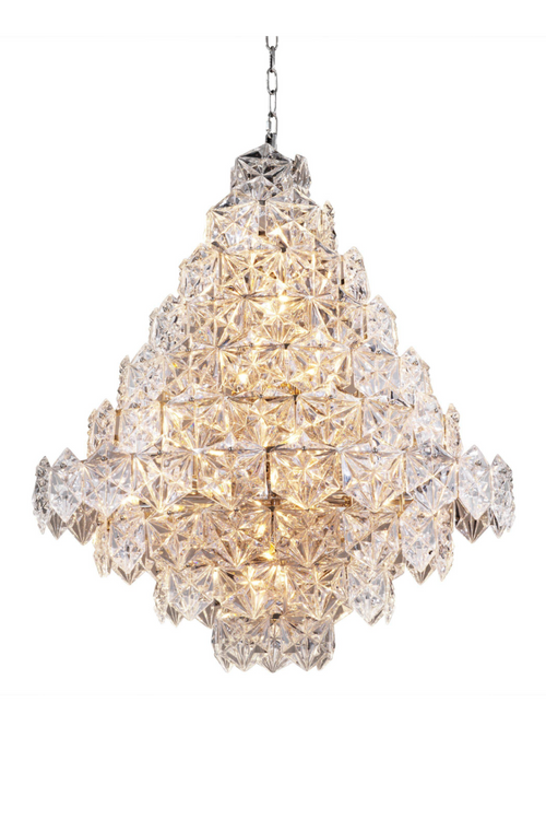 Hexagonal Glass Chandelier | Eichholtz CHANDELIER HERMITAGE L