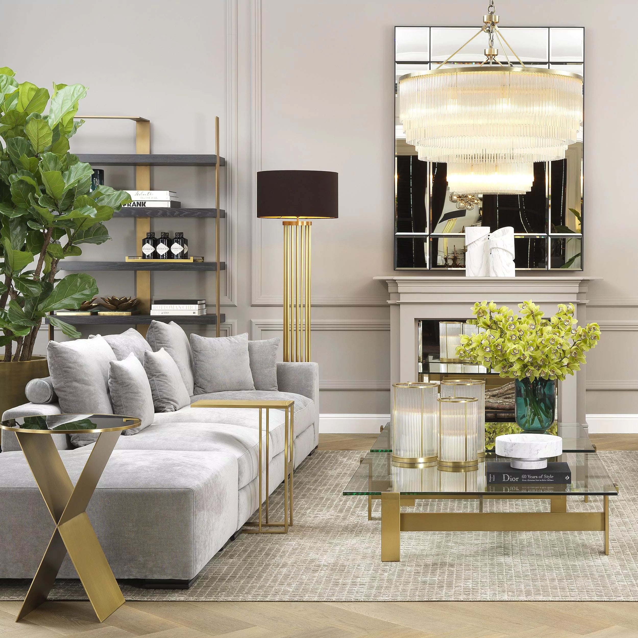 Gold C-Shaped Side Table | Eichholtz Pierre