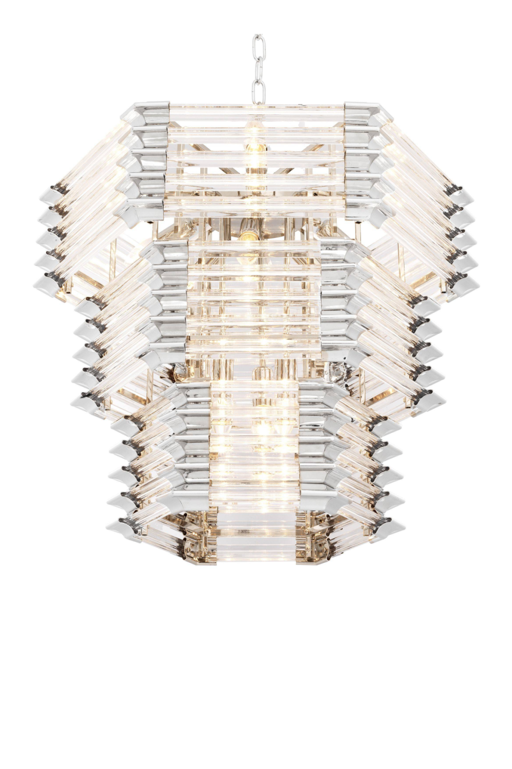Layered Hexagonal Glass Chandelier | Eichholtz CHANDELIER WREN