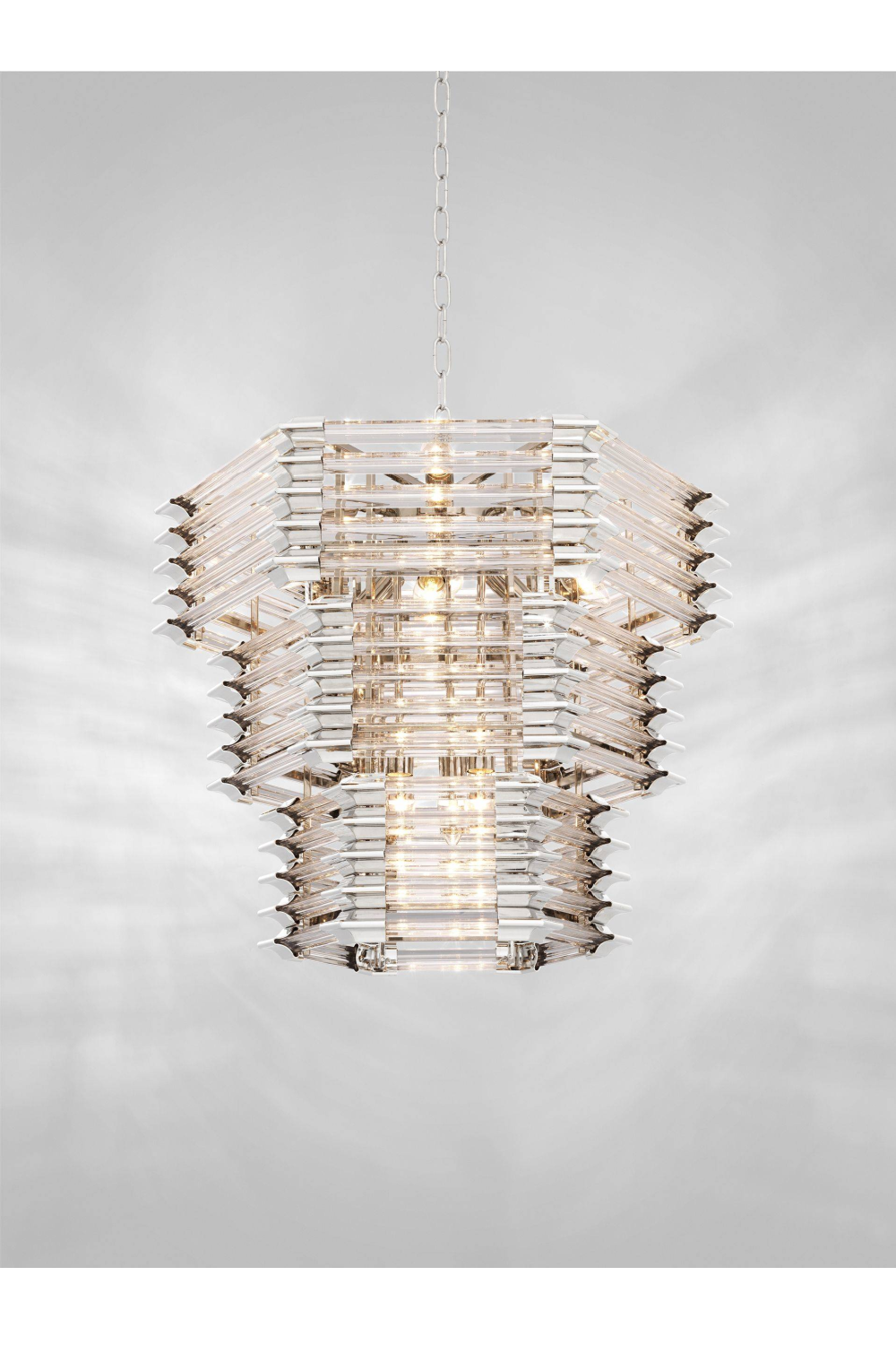 Layered Hexagonal Glass Chandelier | Eichholtz CHANDELIER WREN
