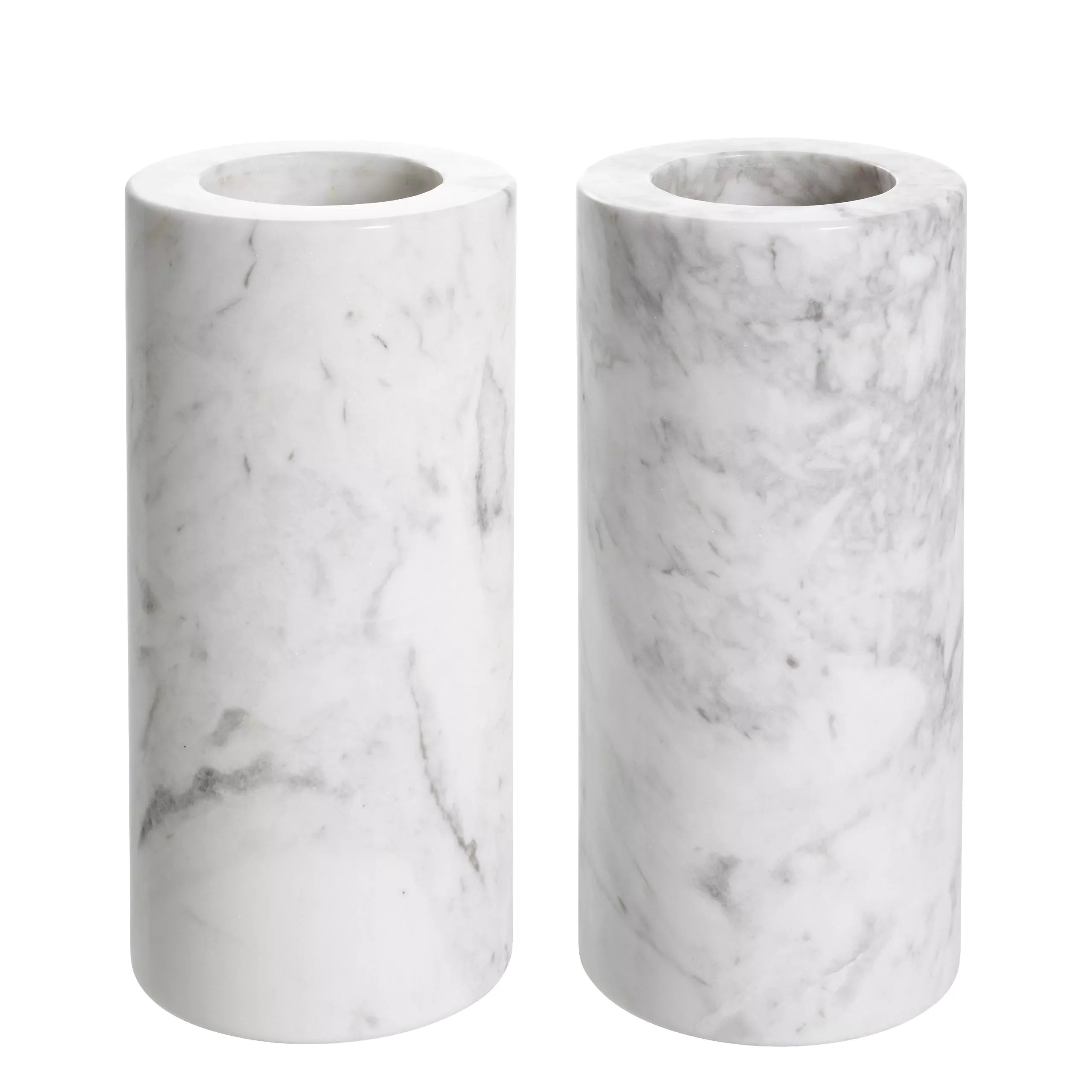 White Marble Tealight Holders (2) | Eichholtz Tobor L