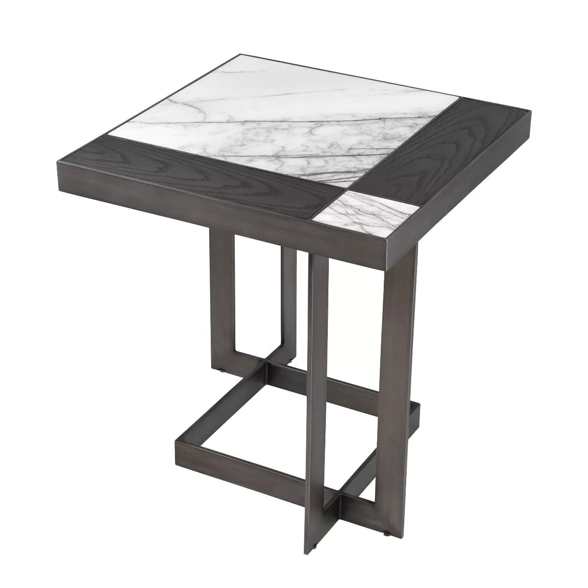 White Mocha Side Table | Eichholtz Hermoza