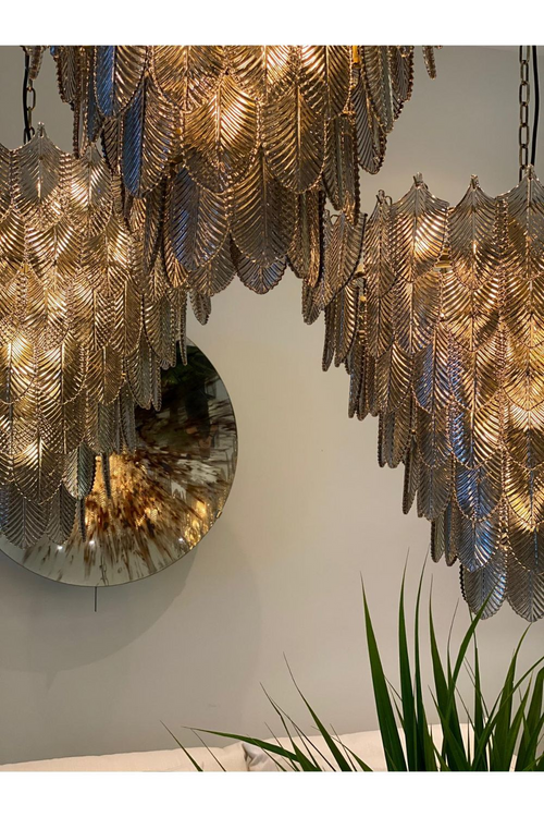 Smoked Glass Layered Chandelier | Eichholtz CHANDELIER VERBIER S