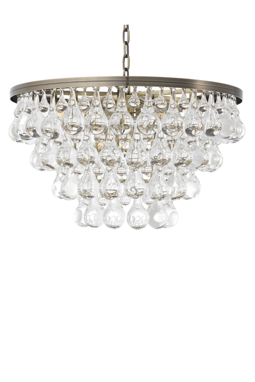 Brass Glass Drop Chandelier | Eichholtz CHANDELIER BOLZANO