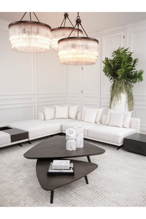 Bronze Glass Layered Chandelier | Eichholtz CHANDELIER HECTOR S