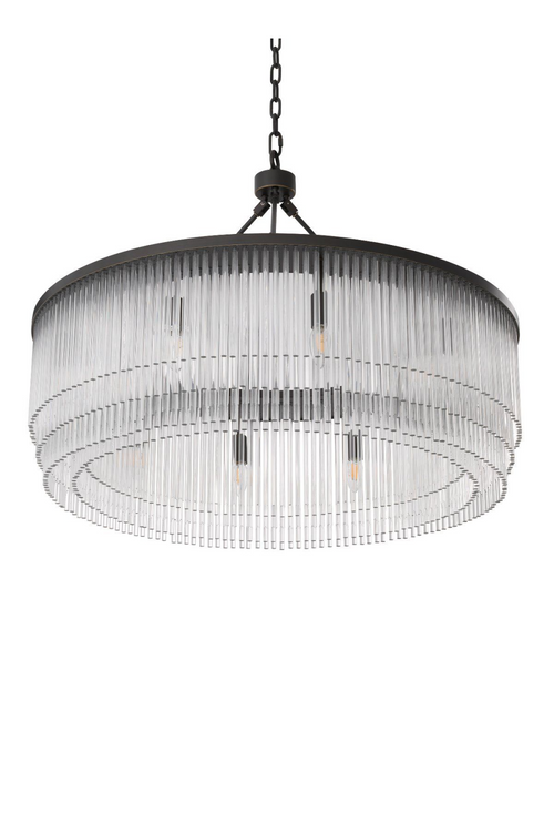 Bronze Glass Layered Chandelier L | Eichholtz CHANDELIER HECTOR L