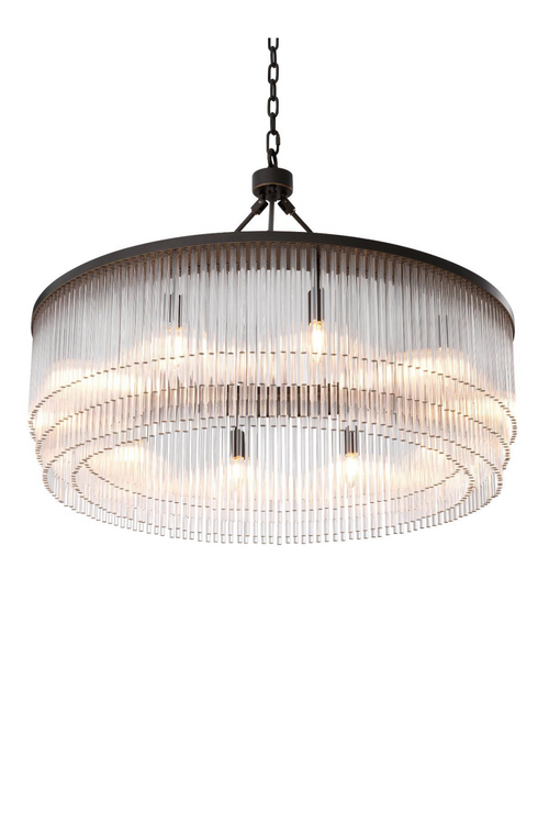 Bronze Glass Layered Chandelier L | Eichholtz CHANDELIER HECTOR L