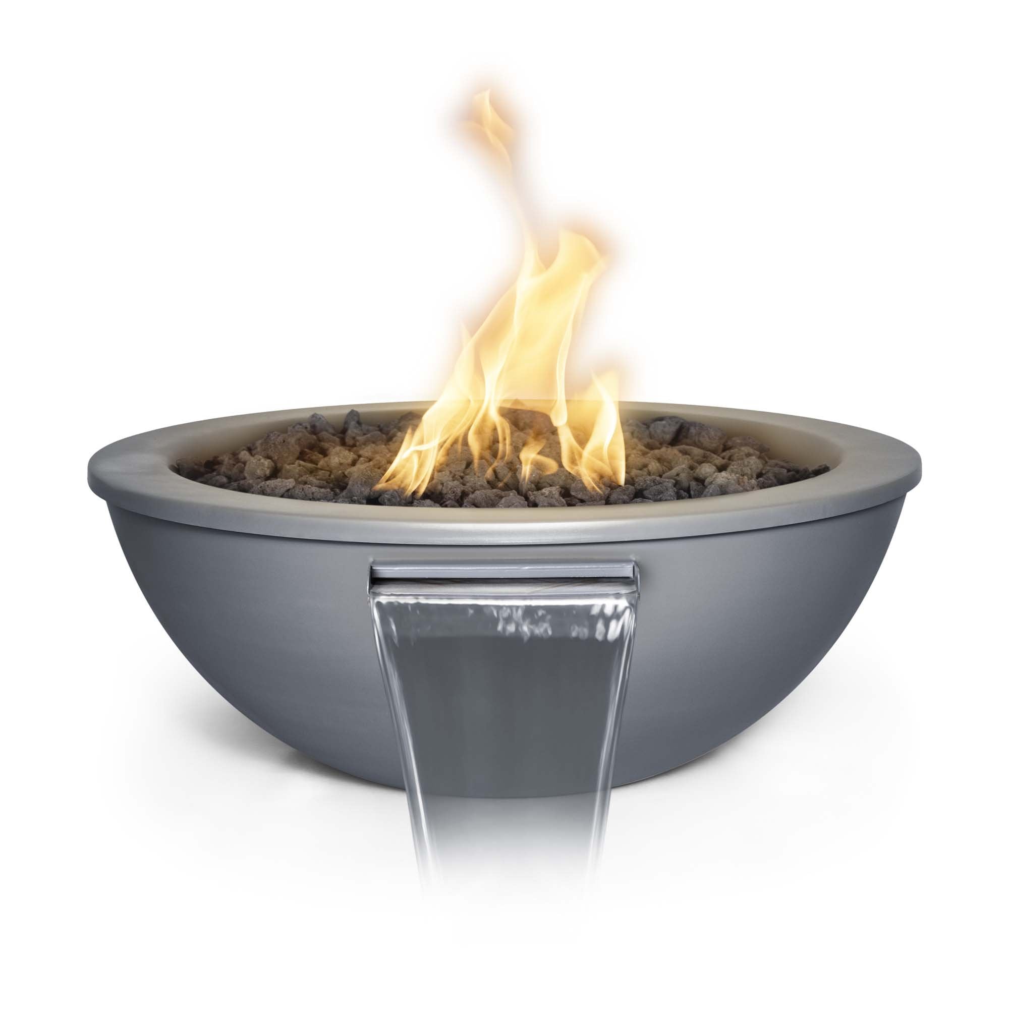 The Outdoor Plus - Sedona Powder Coated Steel Round Fire & Water Bowl 27"