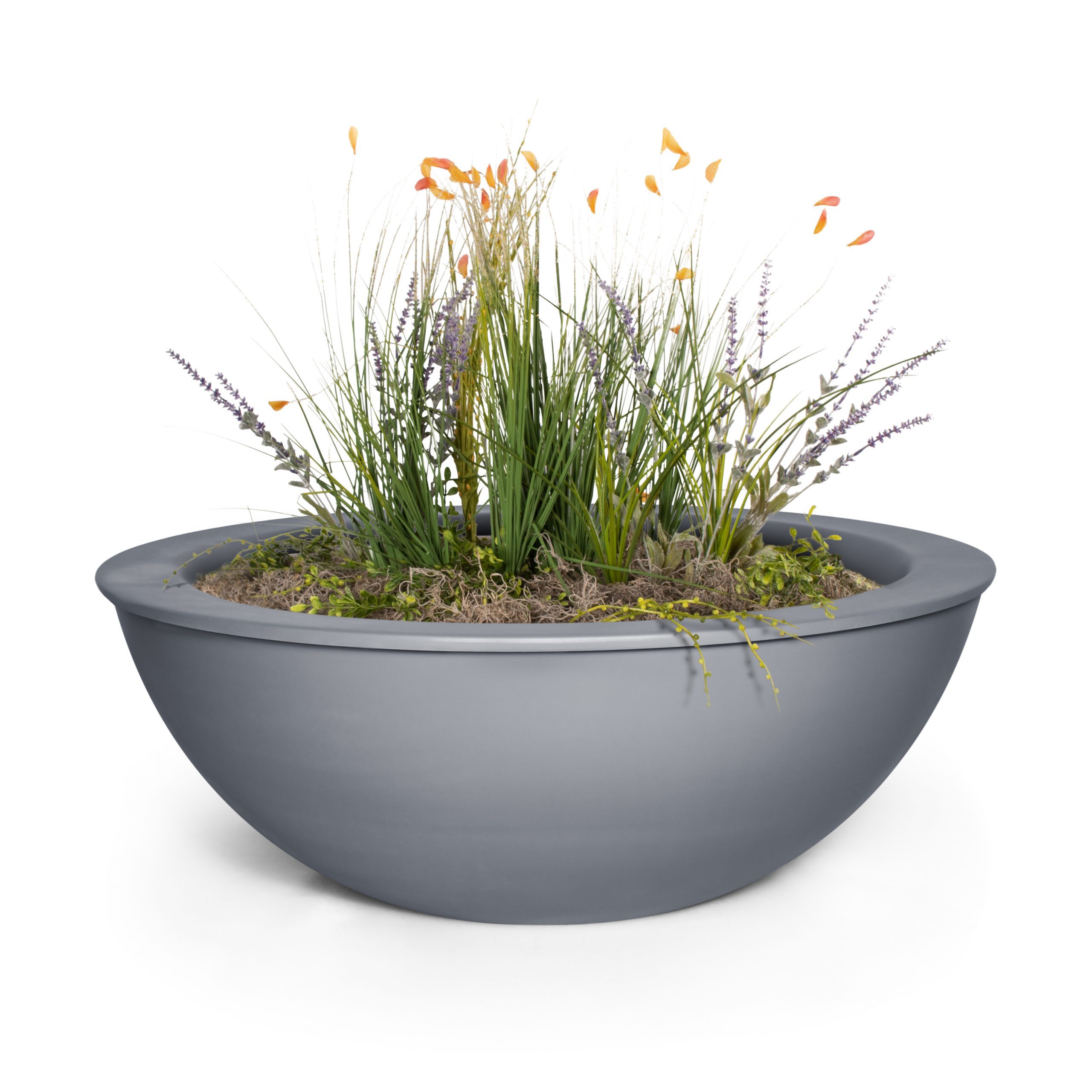 The Outdoor Plus - Sedona Powder Coated Steel Round Planter Bowl 27"