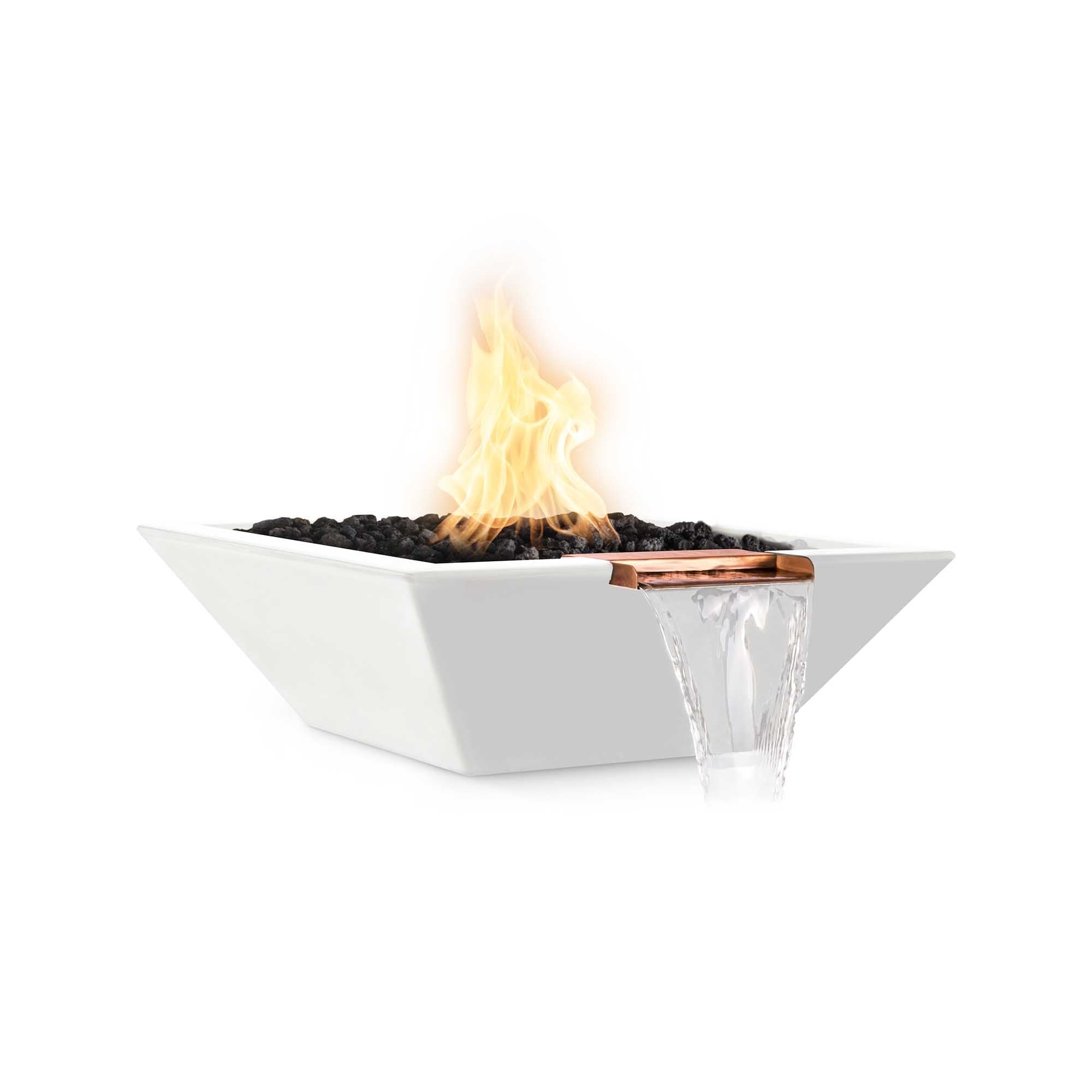 The Outdoor Plus - Maya GFRC Concrete Square Fire & Water Bowl 36"