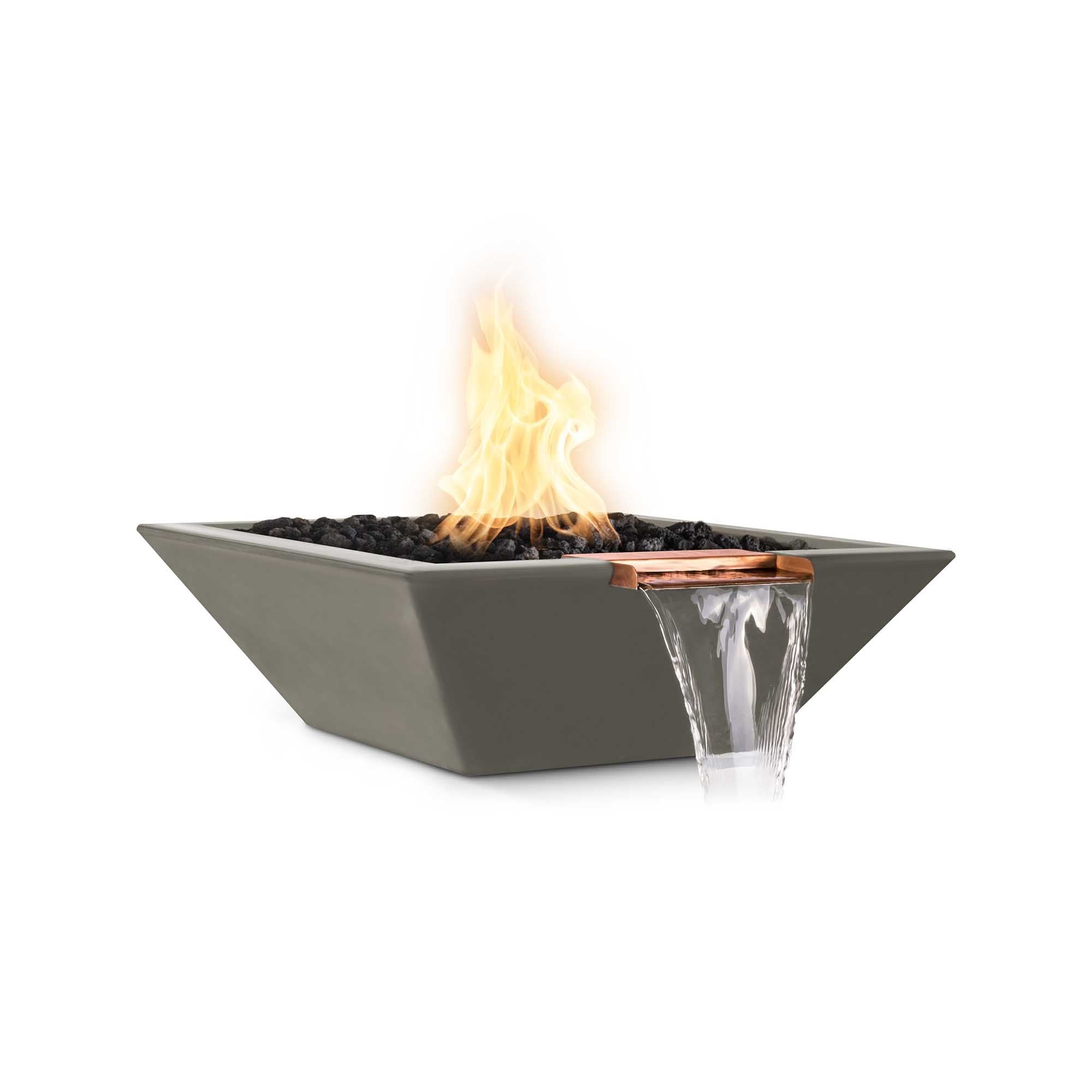The Outdoor Plus - Maya GFRC Concrete Square Fire & Water Bowl 36"