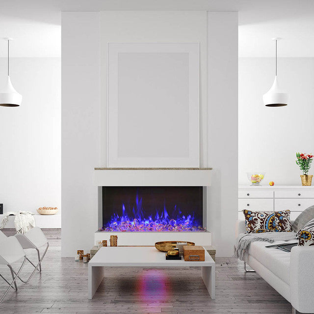 Amantii Tru-View XL XT 60 Inch Indoor Outdoor 3 Sided Electric Fireplace