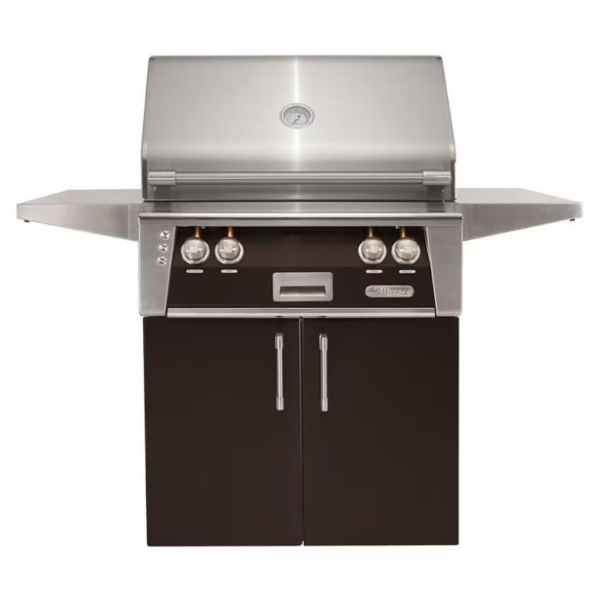 Alfresco 30-Inch Stainless Steel Freestanding Gas Grill w/ Rotisserie in Matte Jet Black
