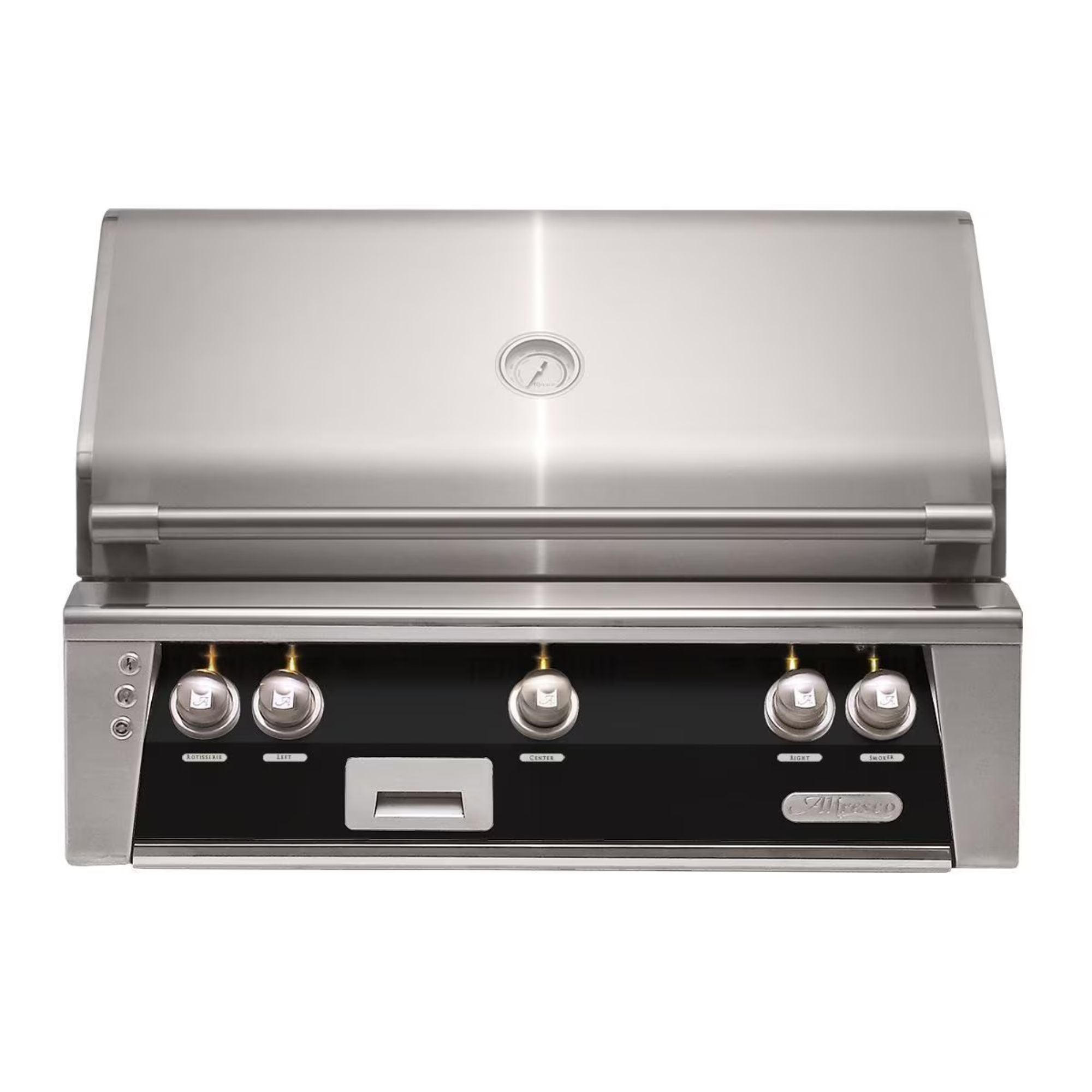 Alfresco 36" Jet Black Built-In Gas Grill with Rotisserie & Smoker System