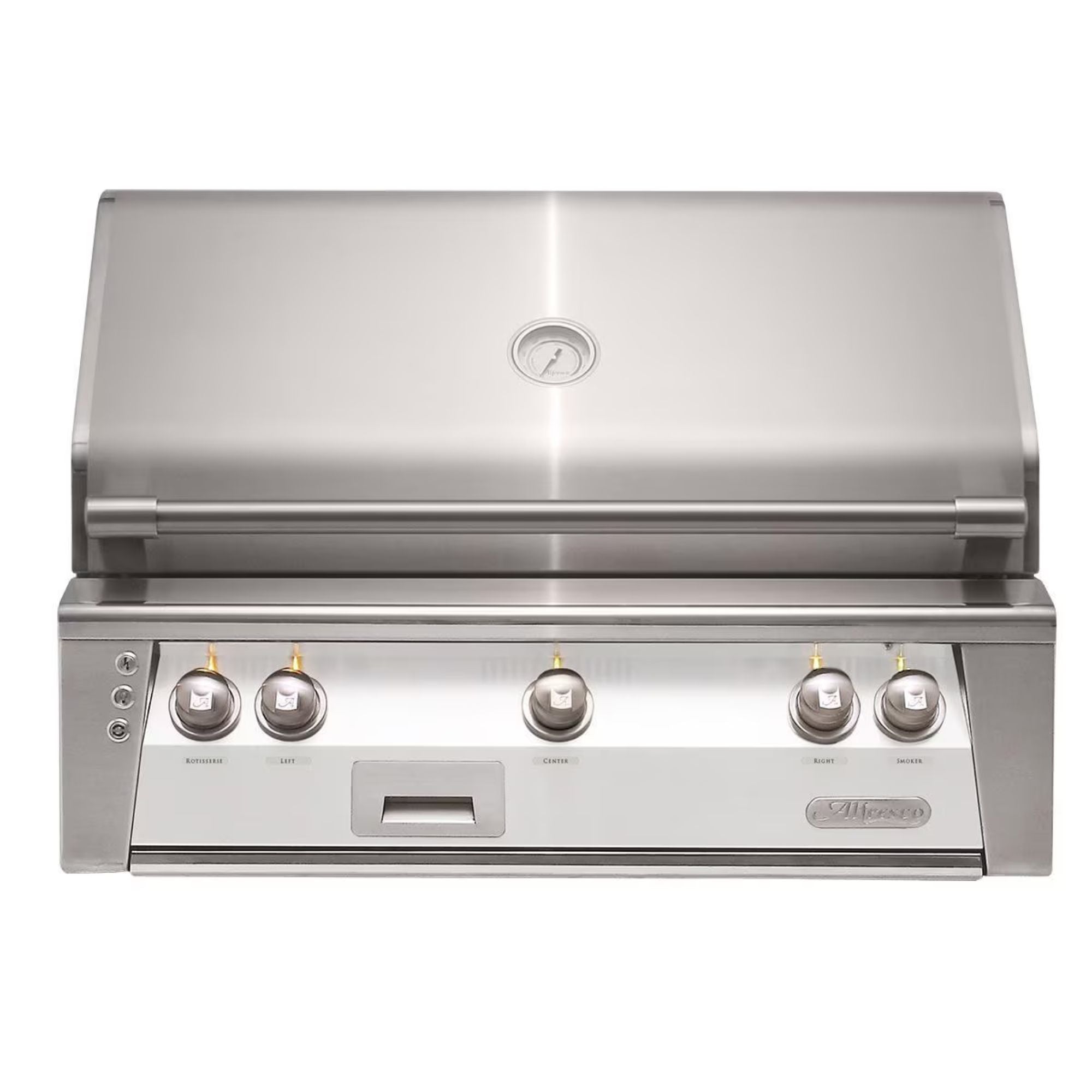 Alfresco 36" Signal White Built-In Gas Grill with Rotisserie & Smoker System
