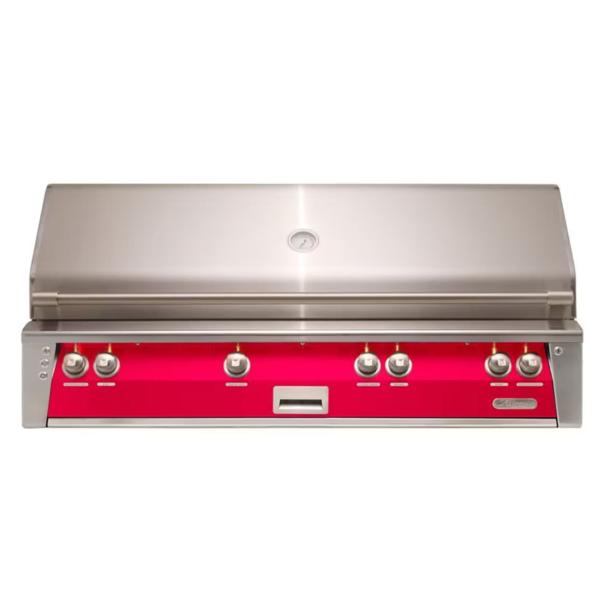 Alfresco 56" Built-In Stainless Steel Gas Grill in Raspberry Red with Rotisserie & Sear Zone
