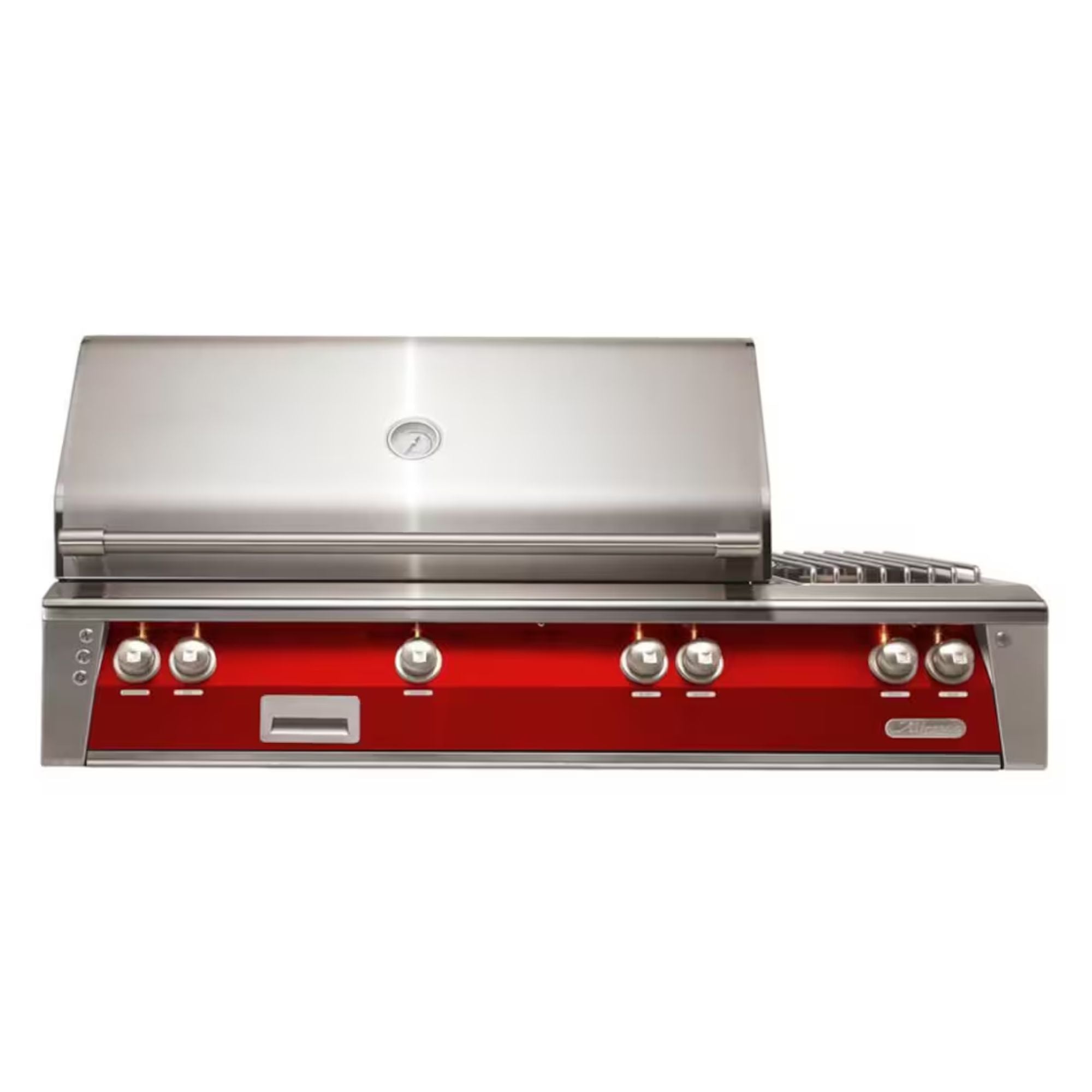 Alfresco 56" Carmine Red Built-In Gas Grill with Rotisserie, Sear Zone & Side Burner
