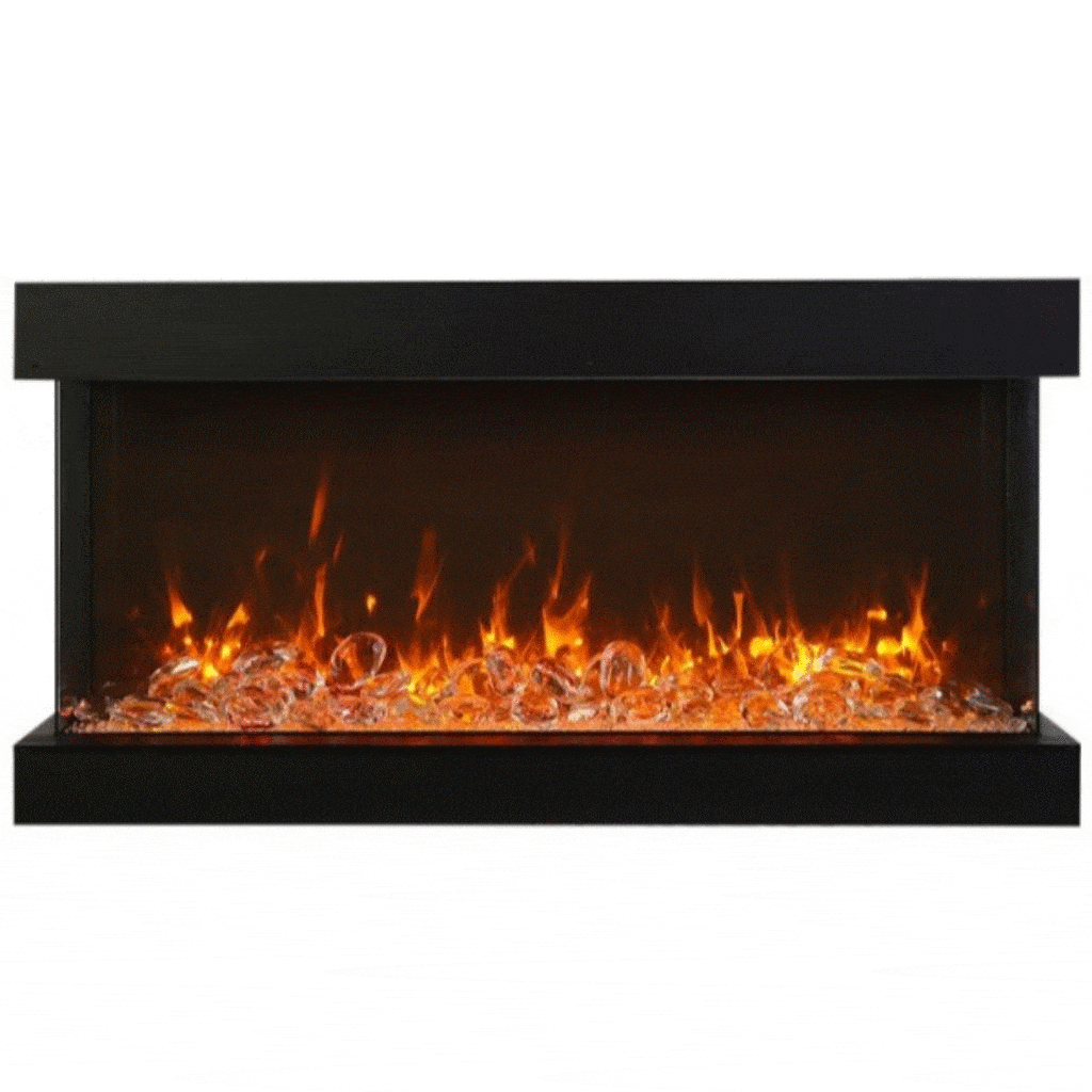 Amantii Tru-View XL XT 60" Three-Sided Electric Fireplace for Indoor or Outdoor Use