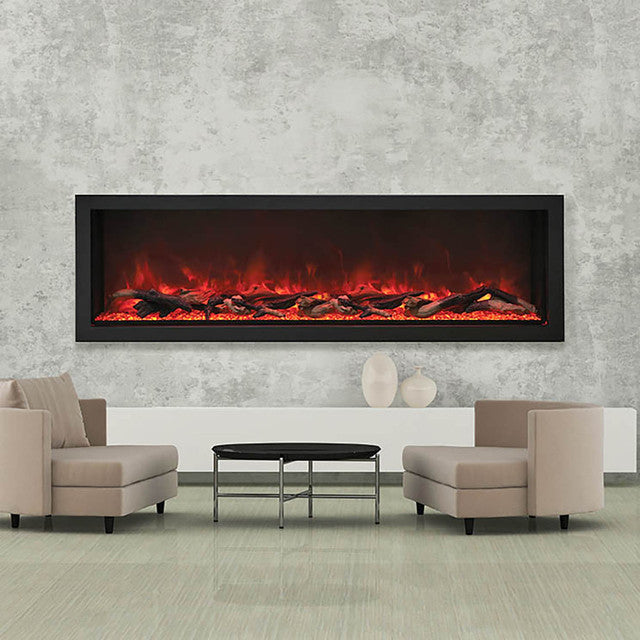 Amantii Panorama Deep Extra Tall 60 Inch Indoor Outdoor Electric Fireplace