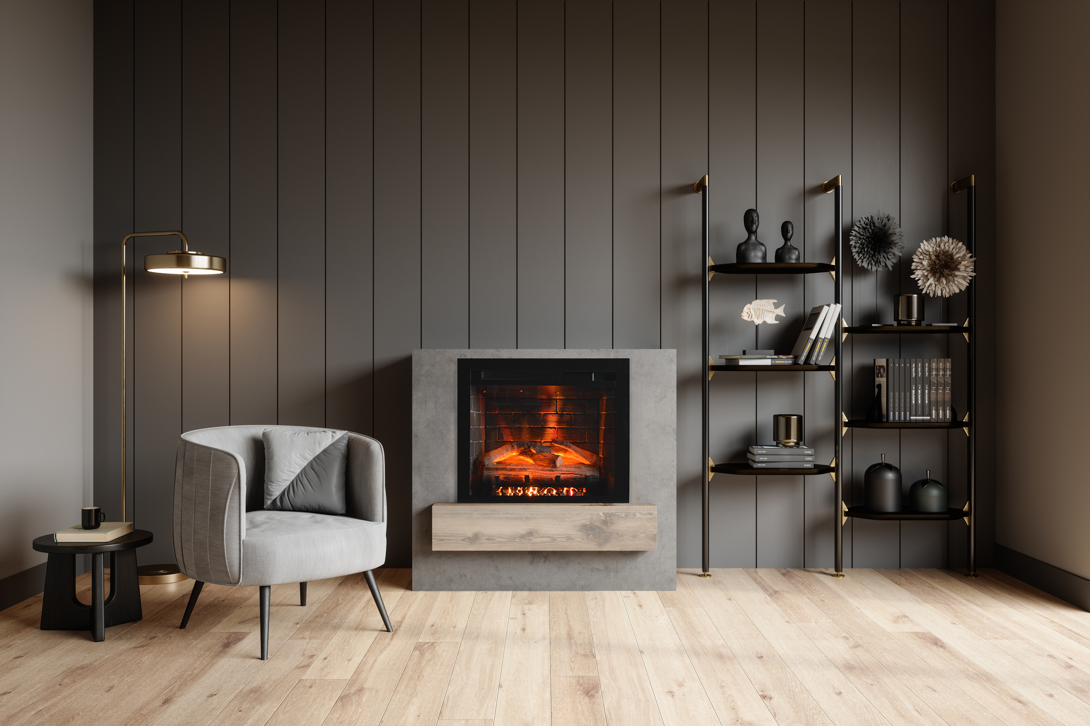 Amantii Fire & Ice Classic Edition 30" Built-In Electric Fireplace Insert with WiFi and Adjustable LED Flames