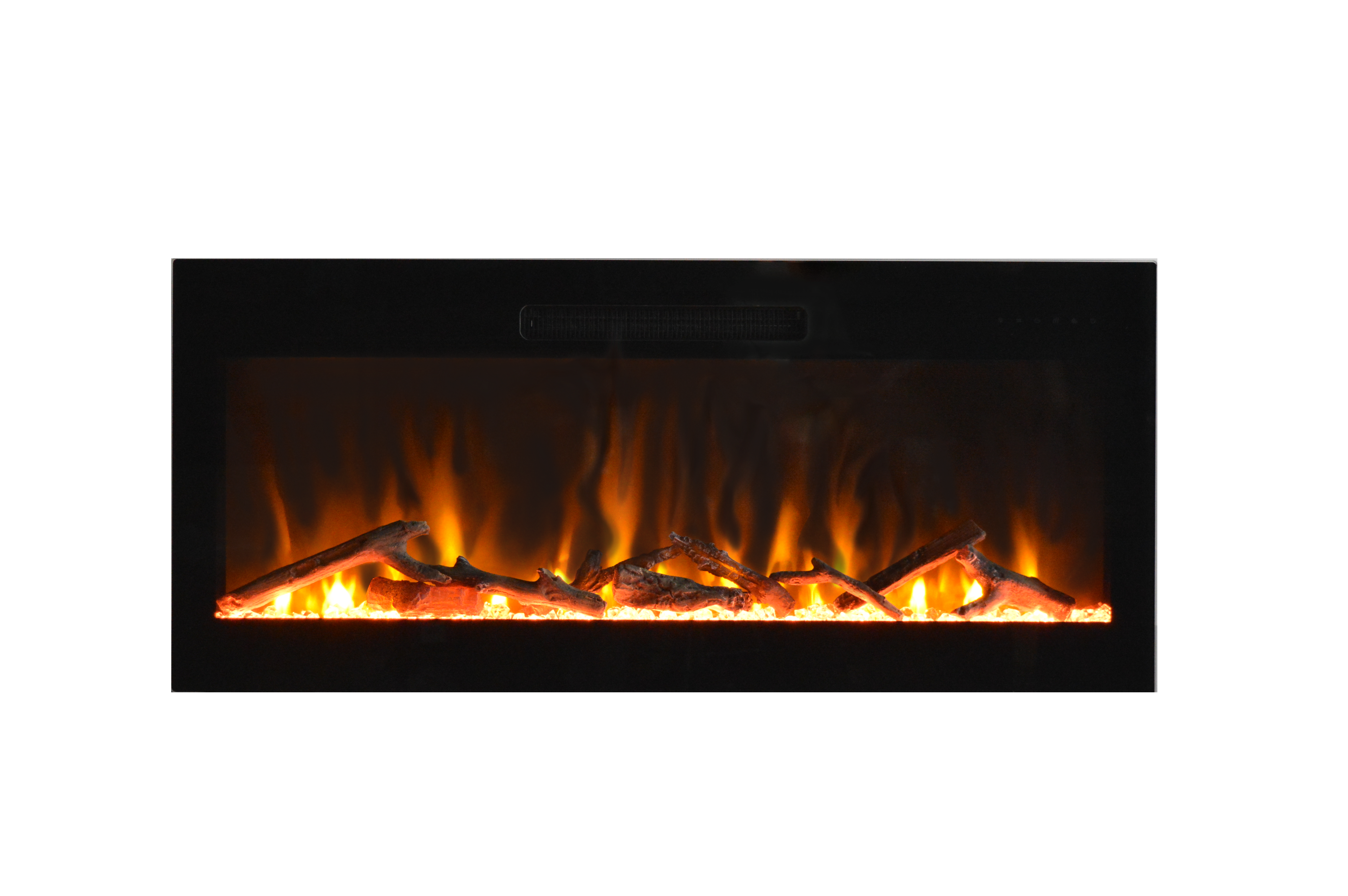 Amantii Fire & Ice Evolution 42" Linear Electric Fireplace with WiFi, Frameless Design & Multi-Color LED Flames
