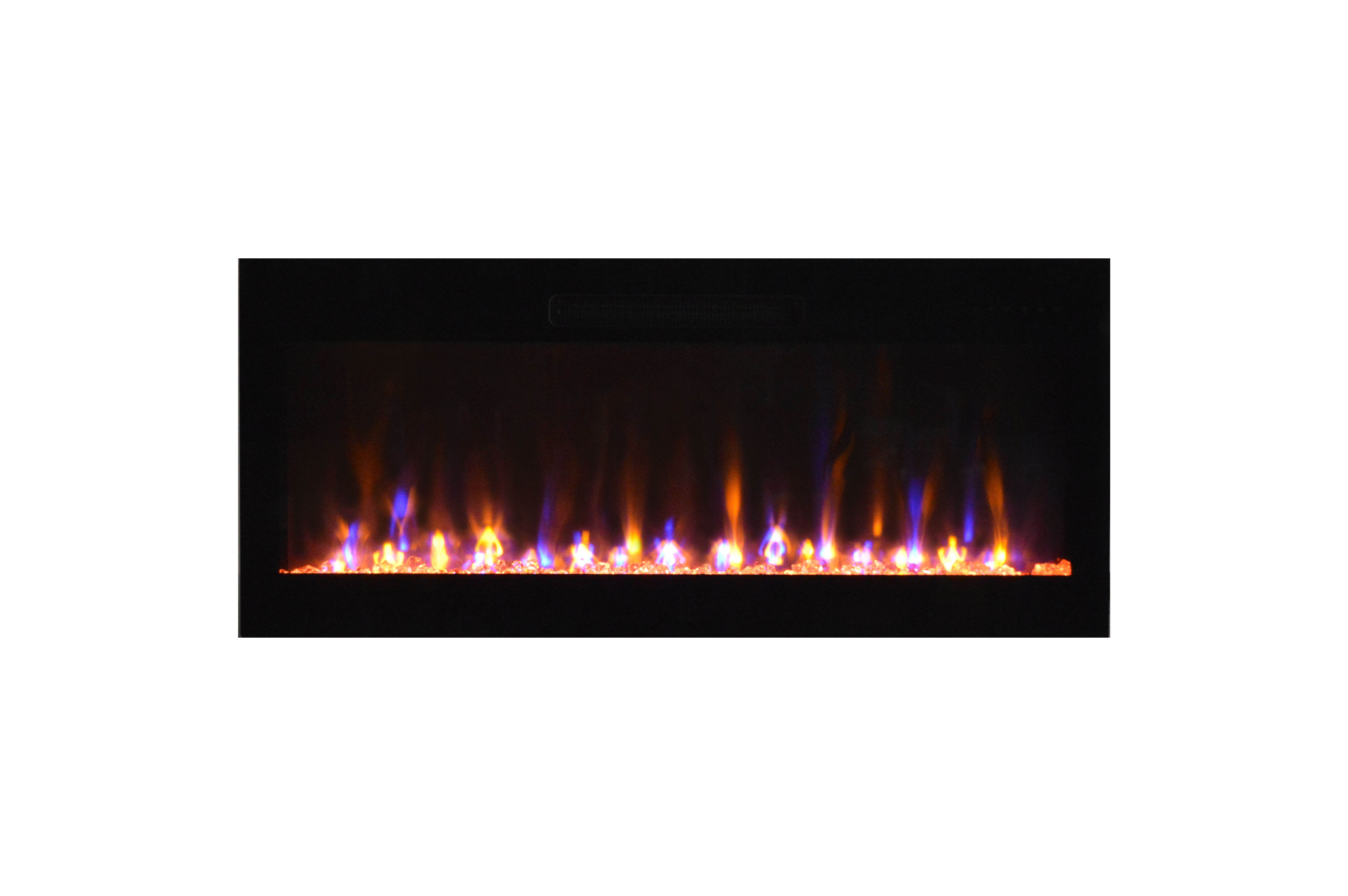 Amantii Fire & Ice Evolution 42" Linear Electric Fireplace with WiFi, Frameless Design & Multi-Color LED Flames