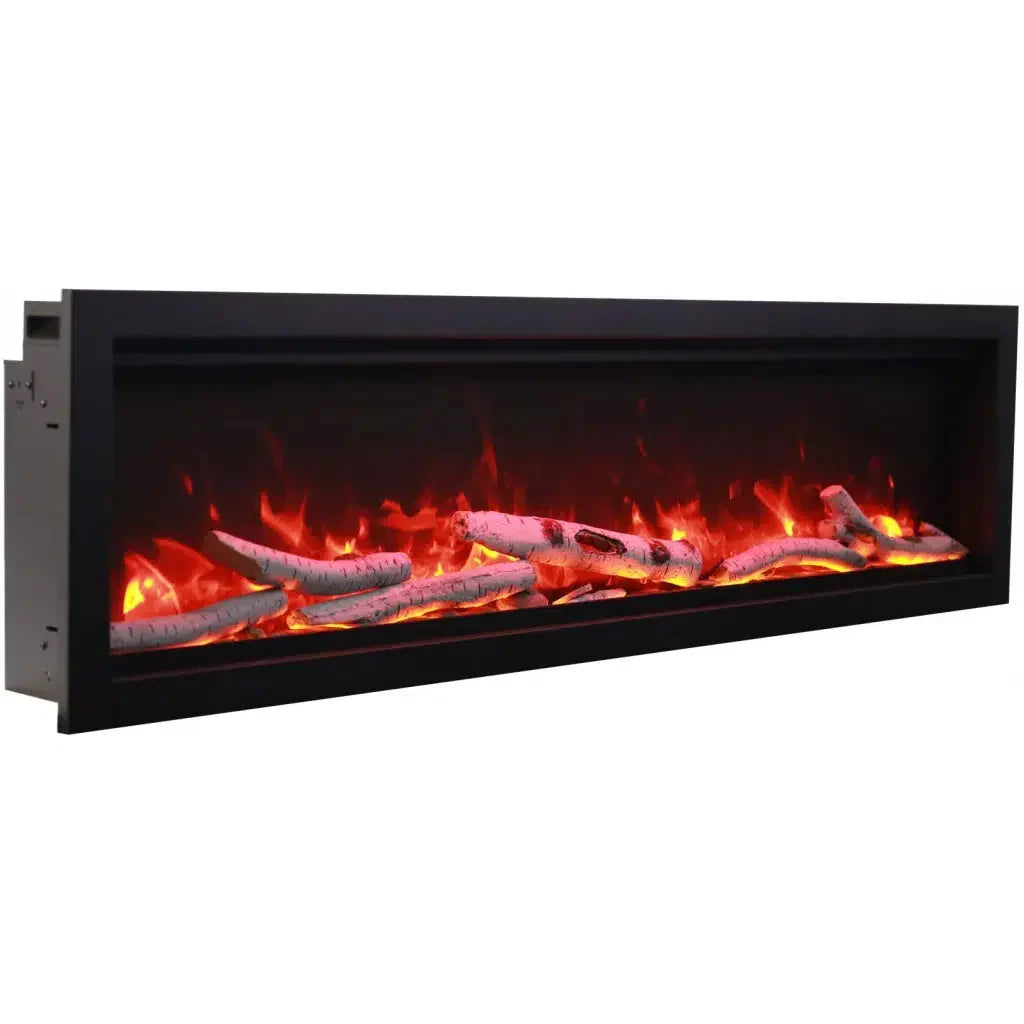 Amantii Symmetry Bespoke 42" Built-In Smart Electric Fireplace – Indoor/Outdoor with WiFi Control and Crackling Sound