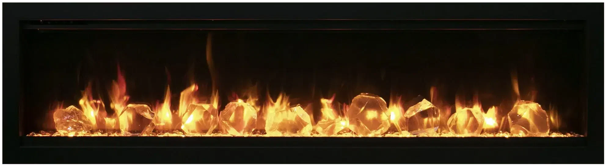 Amantii Symmetry Lumina 74" Built-in Smart Electric Fireplace with Silent Heater for Indoor/Outdoor Use