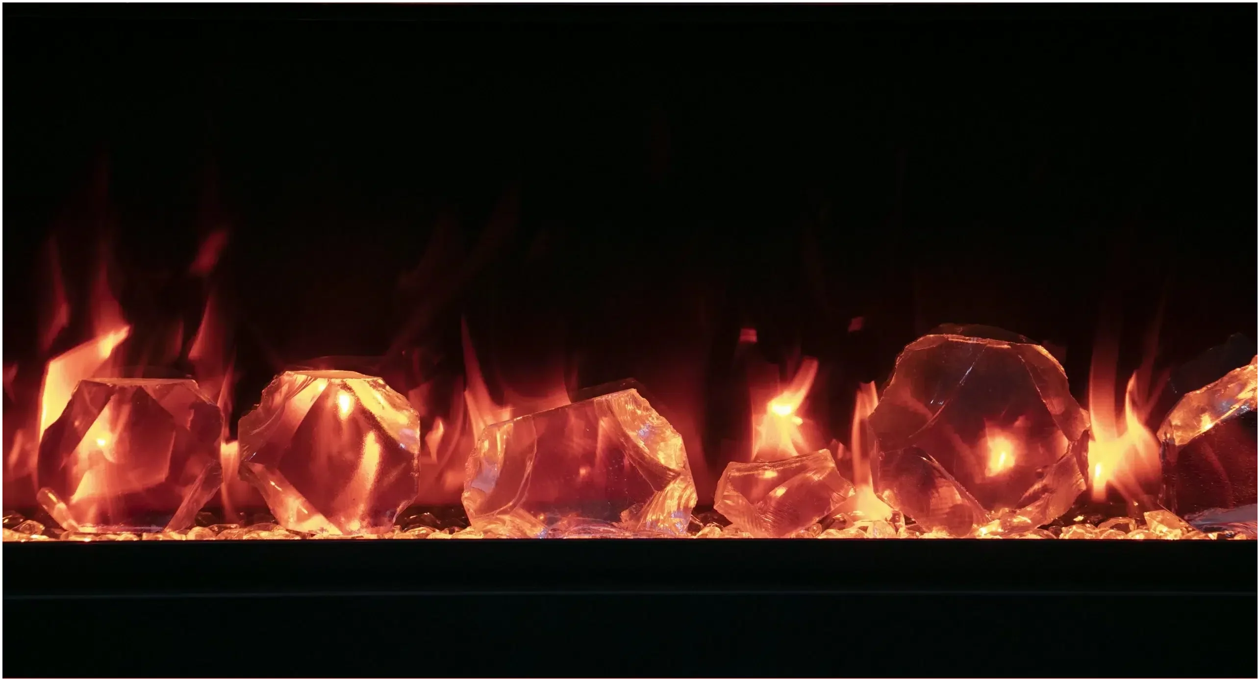 Amantii Symmetry Lumina 74" Built-in Smart Electric Fireplace with Silent Heater for Indoor/Outdoor Use