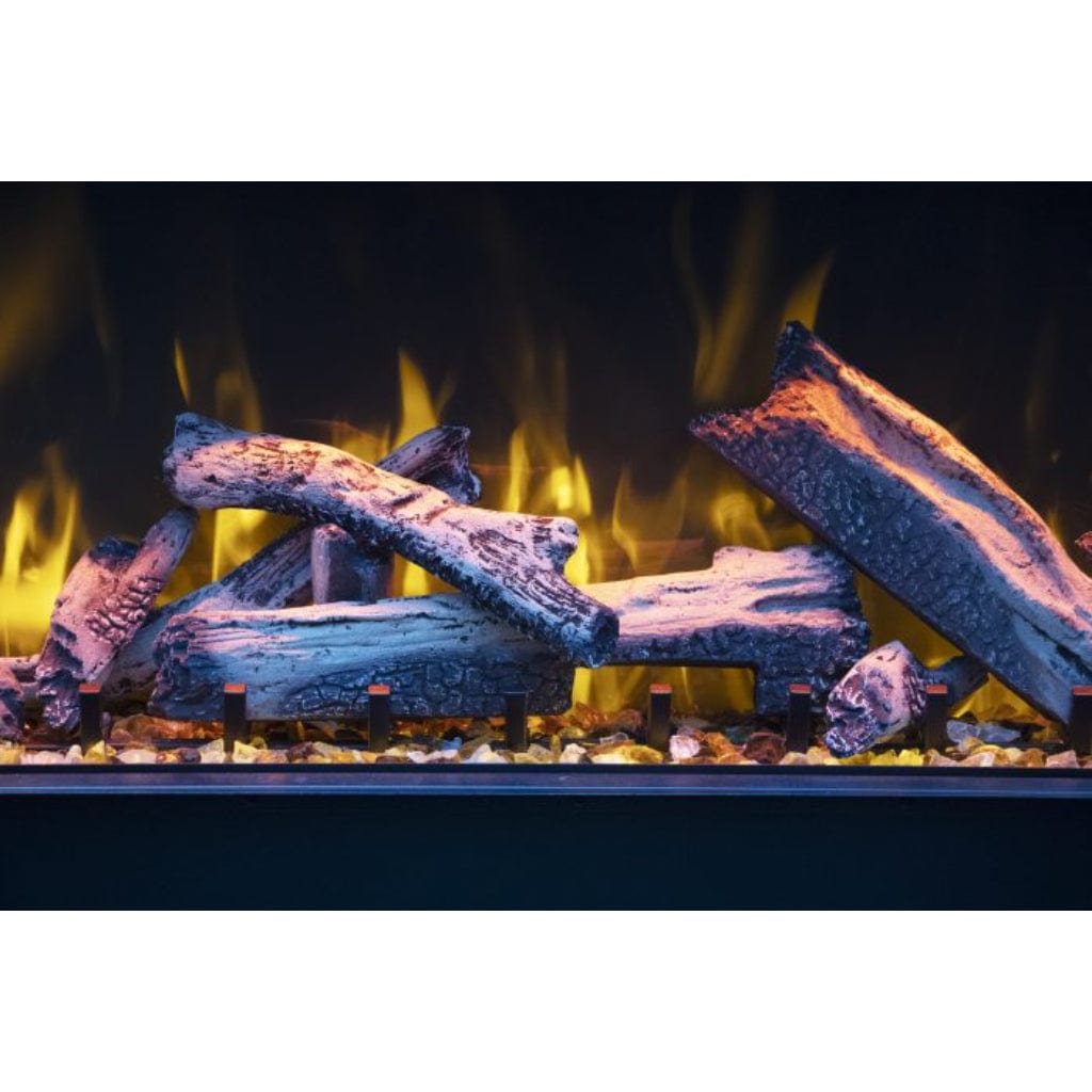 Amantii Tru View Bespoke 55" Three-Sided Indoor/Outdoor Electric Fireplace with Smart Control and Bluetooth
