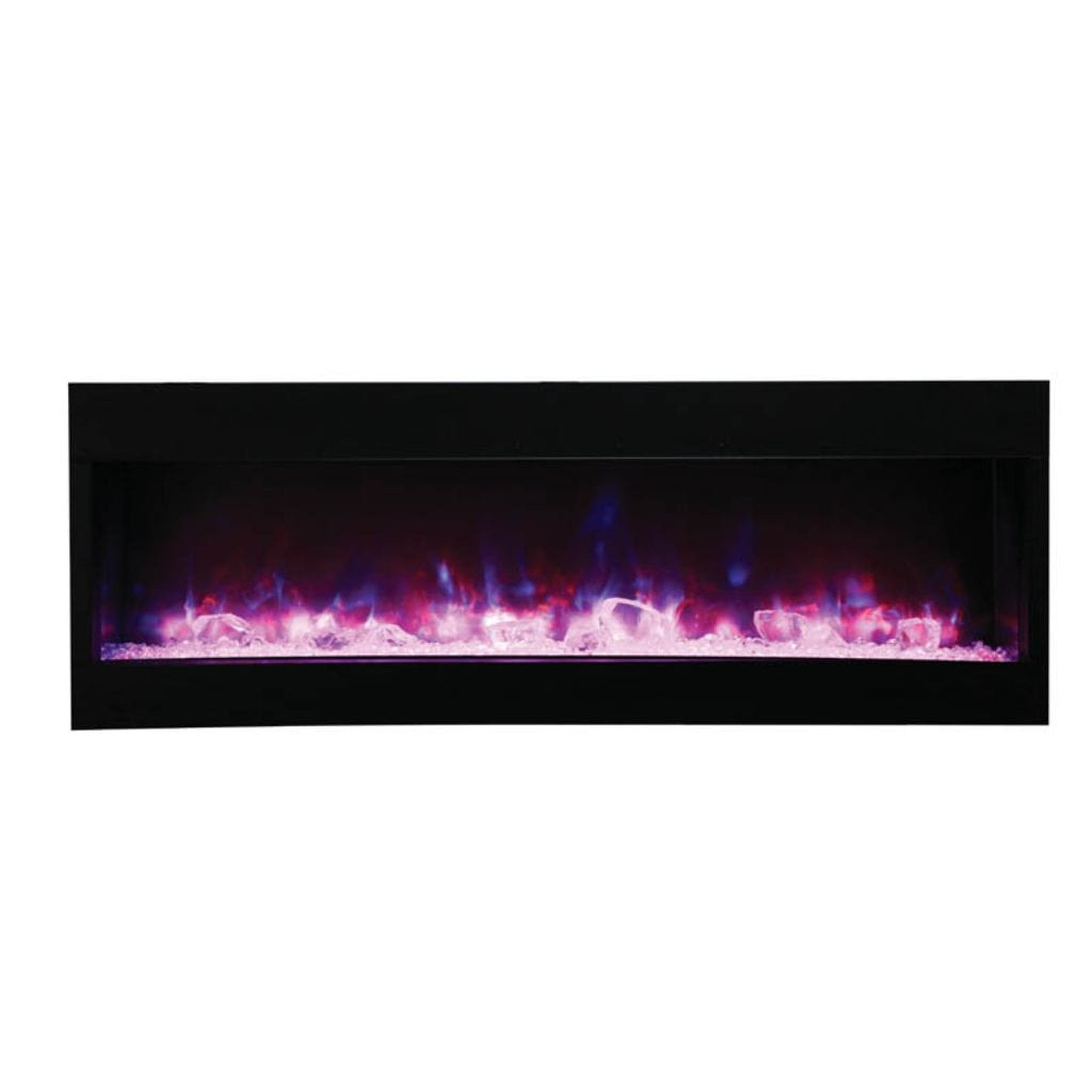 Amantii Tru-View XL Deep 72" Three-Sided Built-In Electric Fireplace with Multi-Color Flame and Ambient Canopy Lighting