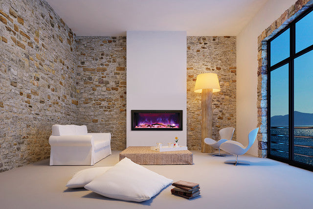 Amantii Panorama BI-88-DEEP-OD Deep 40 Inch linear Indoor or Outdoor Electric Fireplace