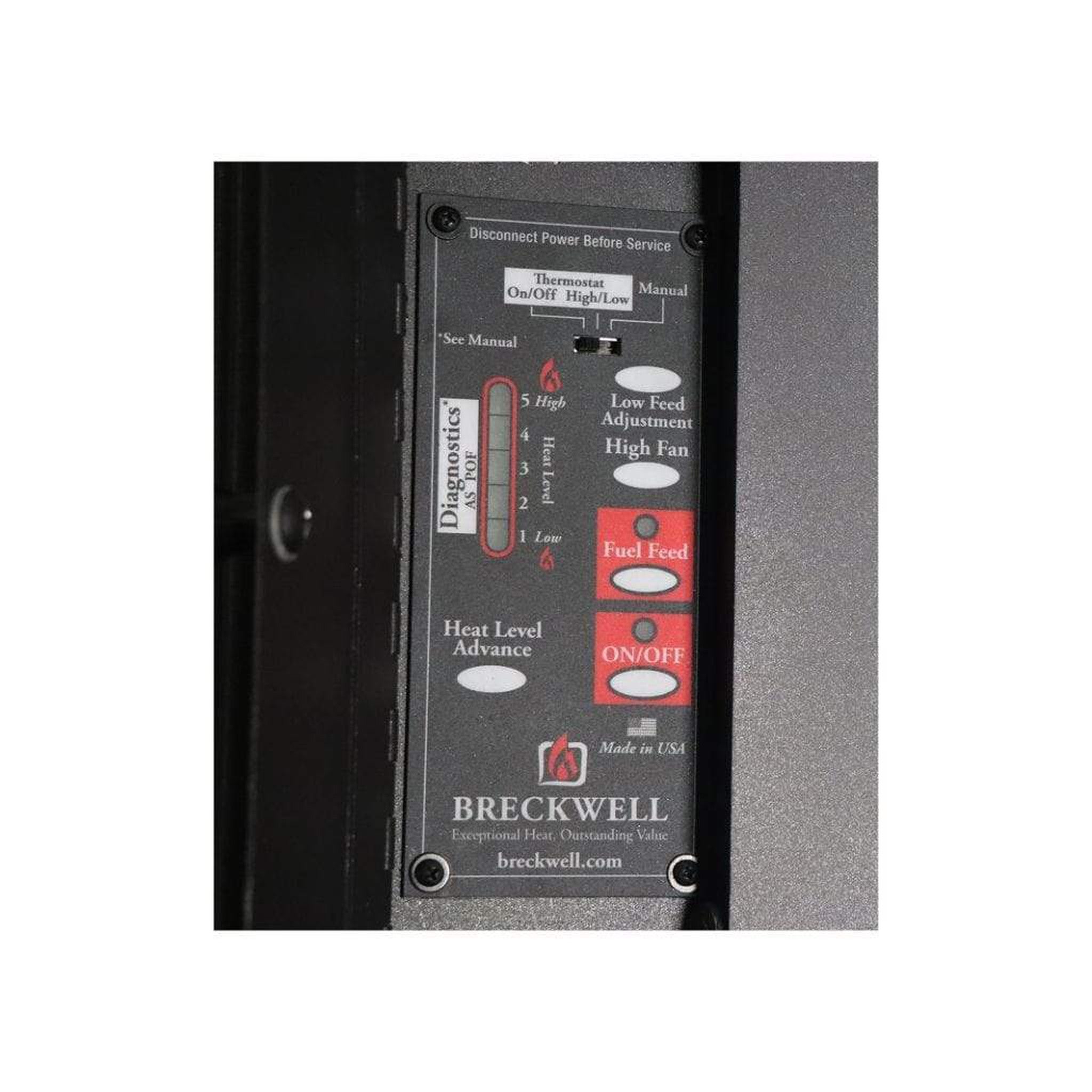 Breckwell Sonara 22" Pellet Stove with Digital Controls and 55 lb. Hopper Capacity