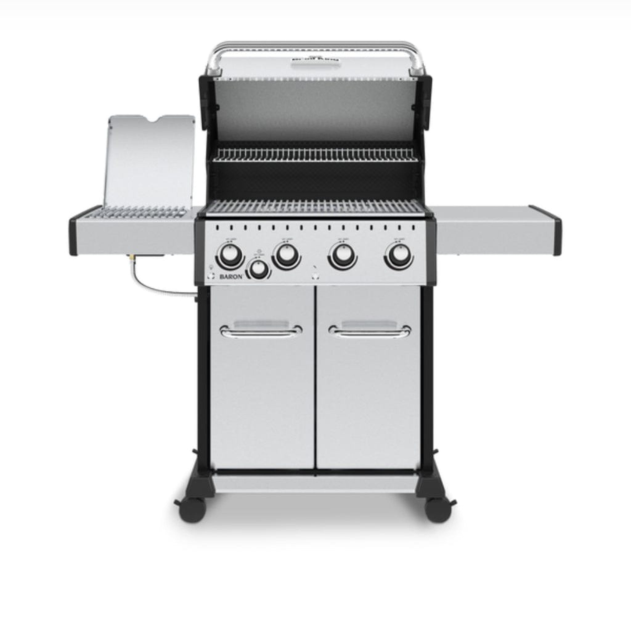 Broil King 57" Baron S 440 Pro IR 4-Burner Gas Grill with Infrared Side Burner & Built-In Panel Lights