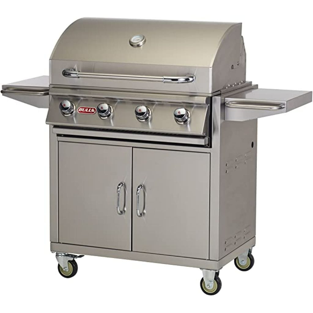 Bull Outlaw 30" 4-Burner Freestanding Gas Grill Cart with Stainless Steel Build