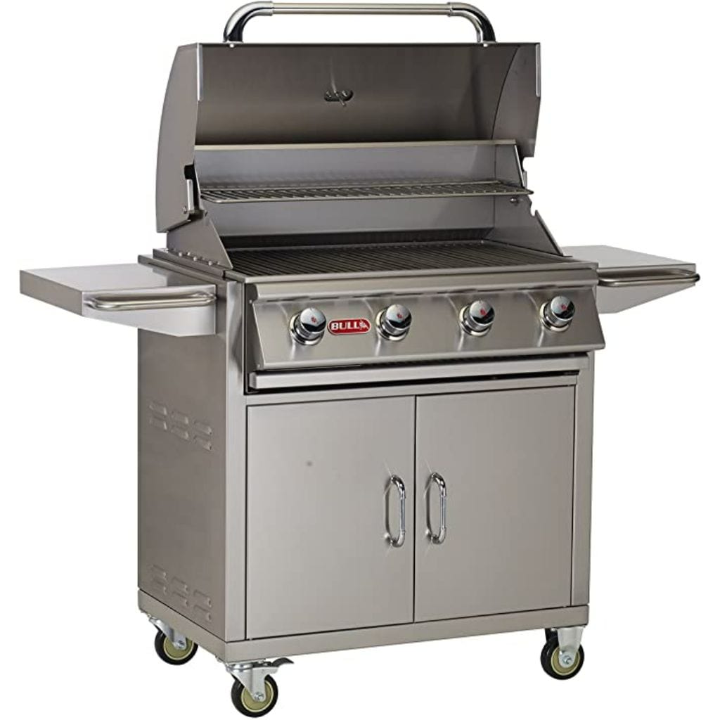 Bull Outlaw 30" 4-Burner Freestanding Gas Grill Cart with Stainless Steel Build