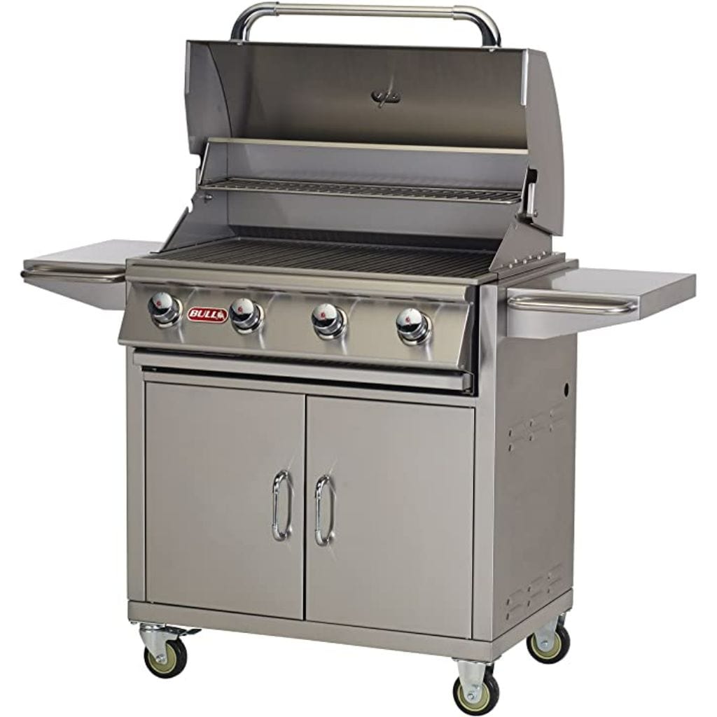 Bull Outlaw 30" 4-Burner Freestanding Gas Grill Cart with Stainless Steel Build