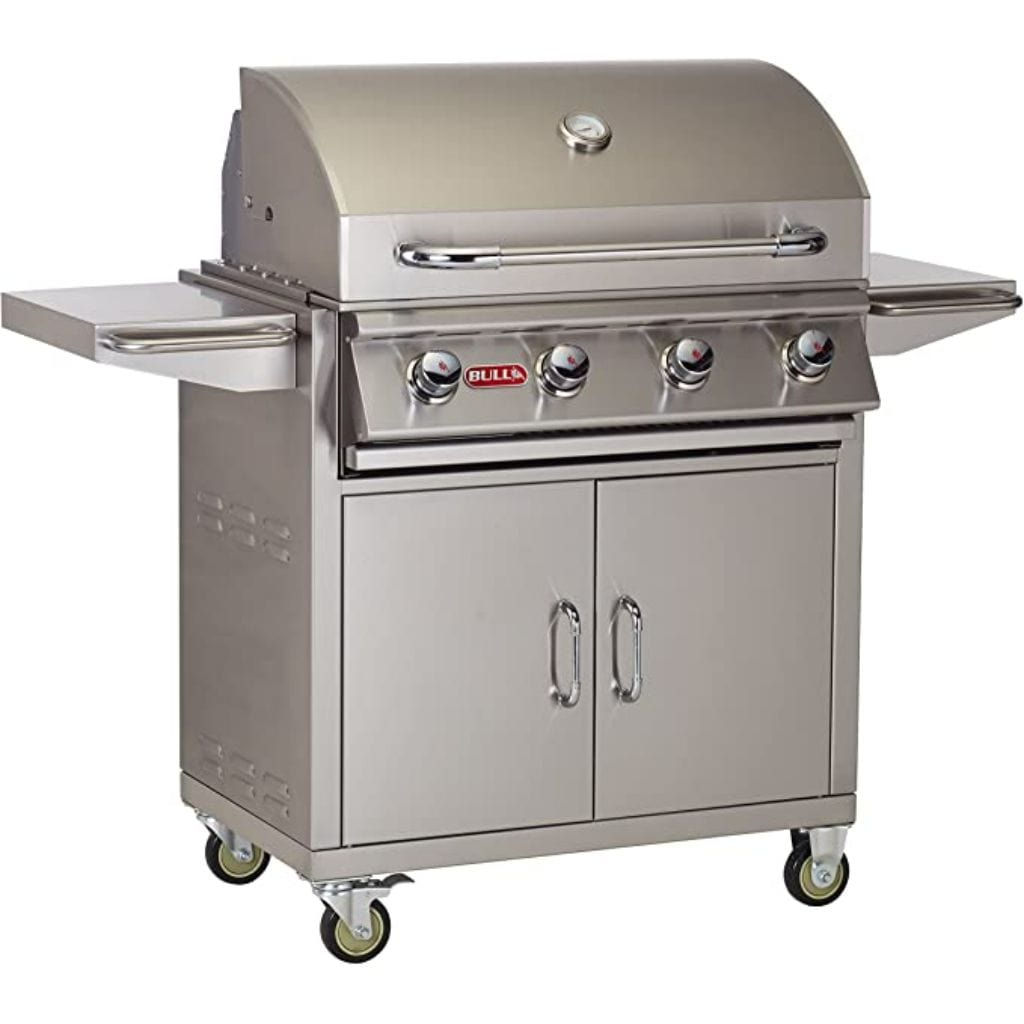 Bull Outlaw 30" 4-Burner Freestanding Gas Grill Cart with Stainless Steel Build