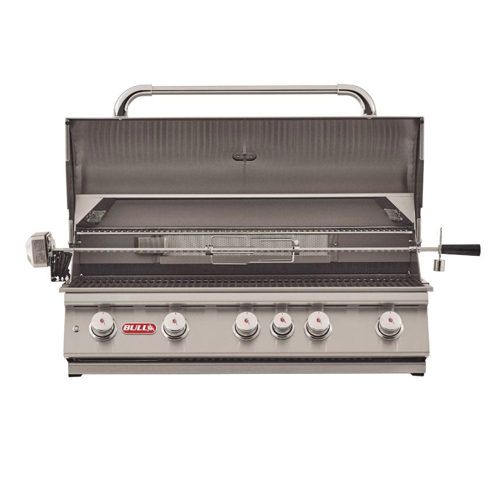 Bull Brahma 38" Built-In 5-Burner Gas Grill with Twin Lighting System, Rotisserie & Infrared Backburner