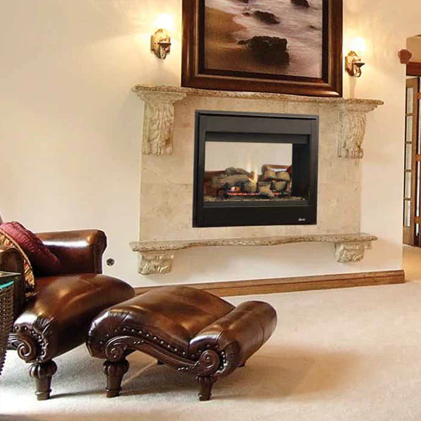 DRT40ST Traditional Direct Vent See Through Gas Fireplace 40"