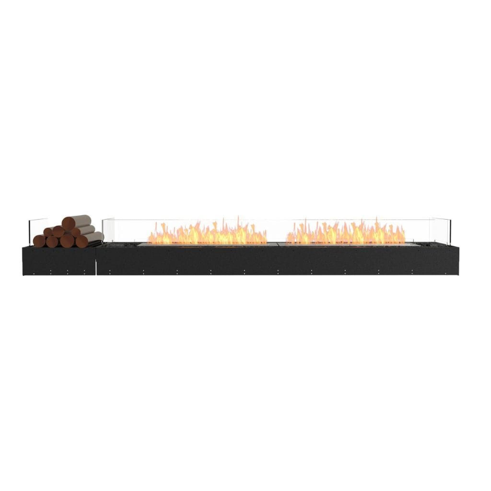 EcoSmart Fire 107" Flex 104BN Bench See-Through Ethanol Fireplace Insert with Decorative Box by Mad Design Group
