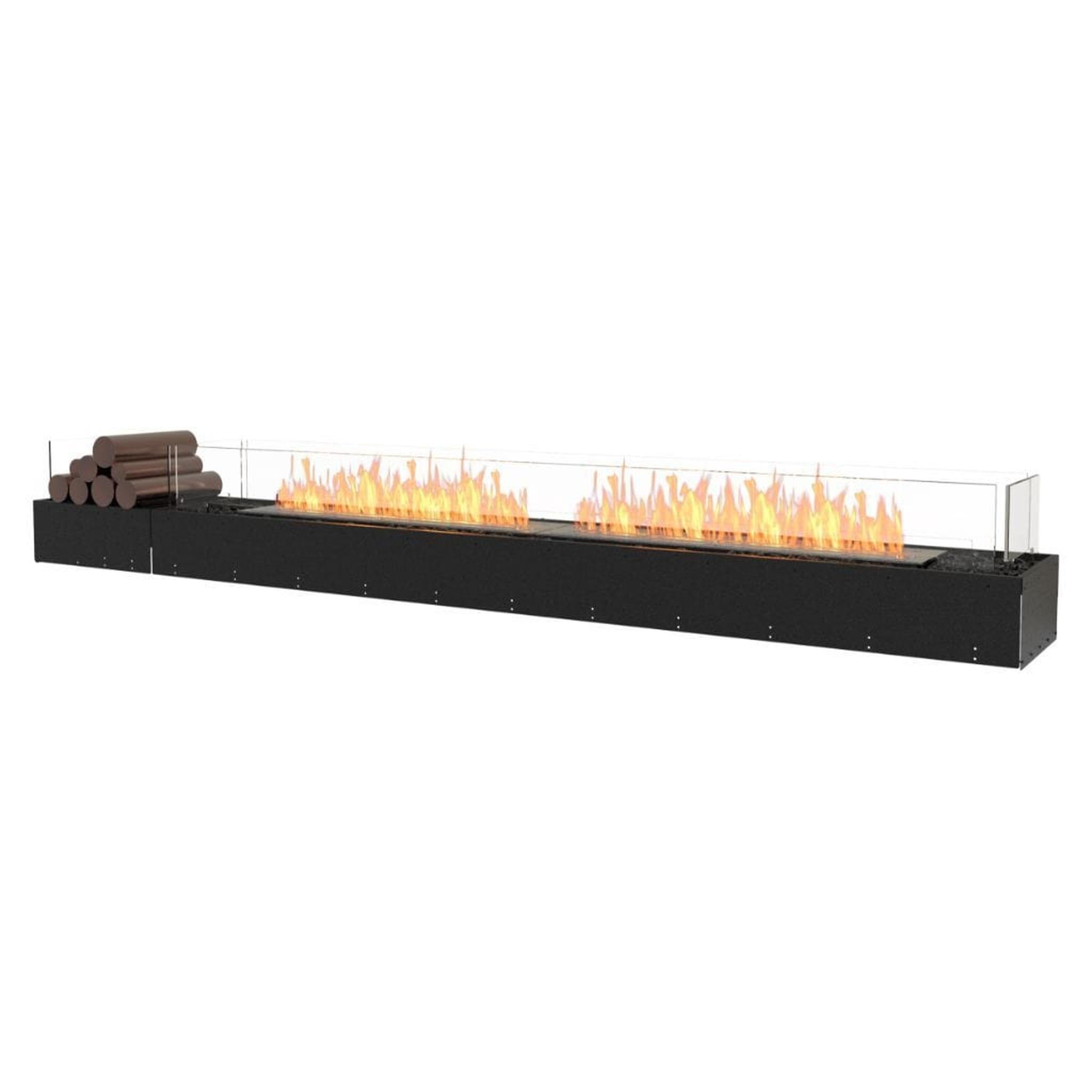 EcoSmart Fire 107" Flex 104BN Bench See-Through Ethanol Fireplace Insert with Decorative Box by Mad Design Group