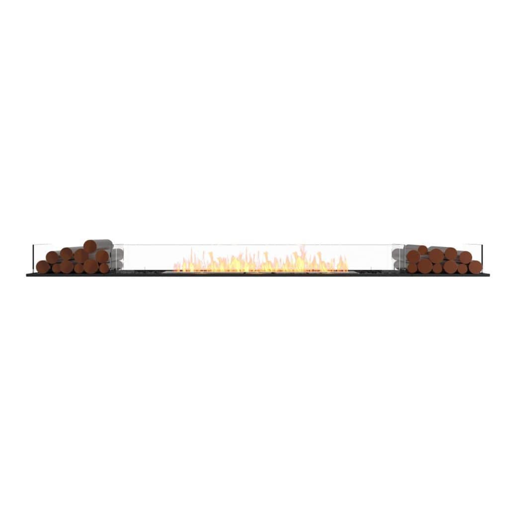 EcoSmart Fire 107" Flex 104BN Bench See-Through Ethanol Fireplace Insert with Decorative Box by Mad Design Group