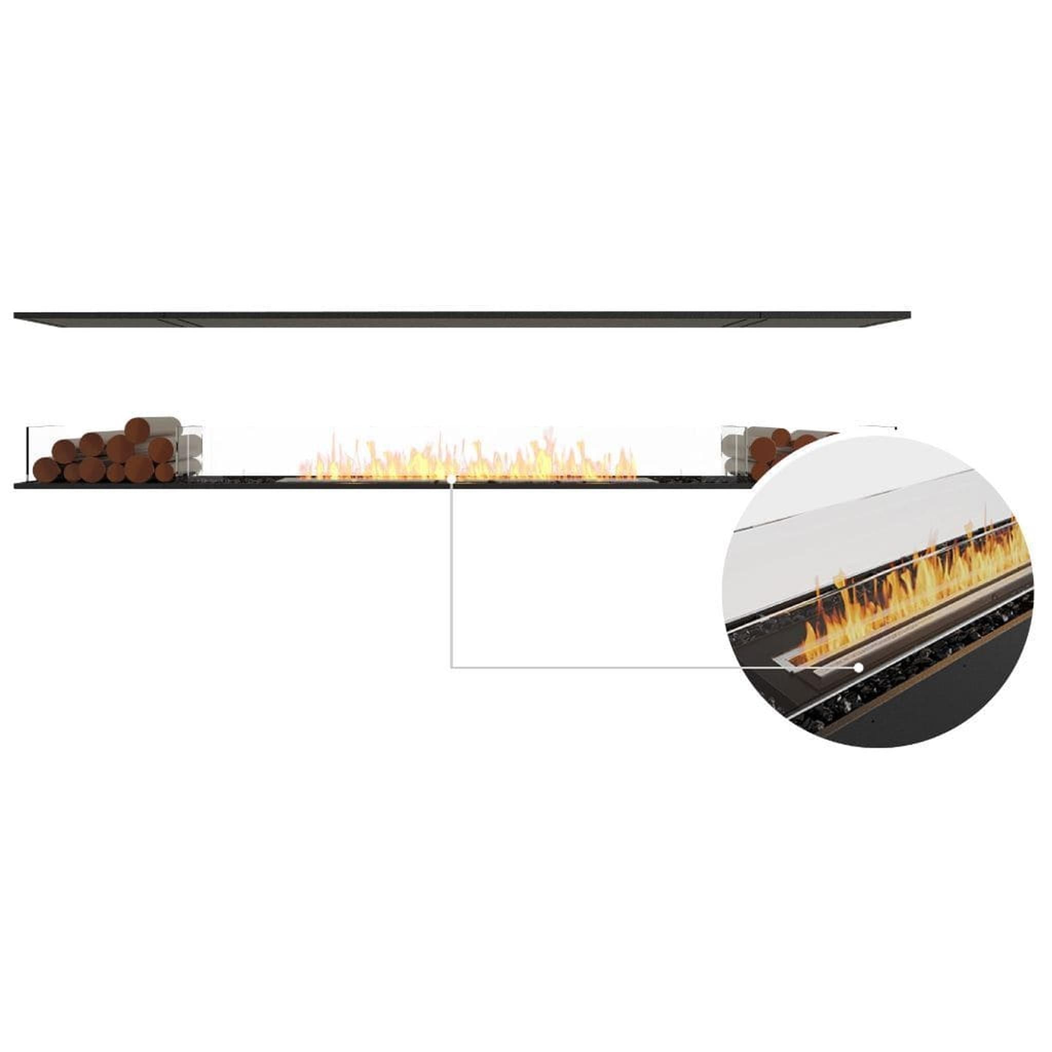 EcoSmart Fire 107" Flex 104IL Island Ethanol Fireplace Insert with Decorative Box and Adjustable Flame by Mad Design Group