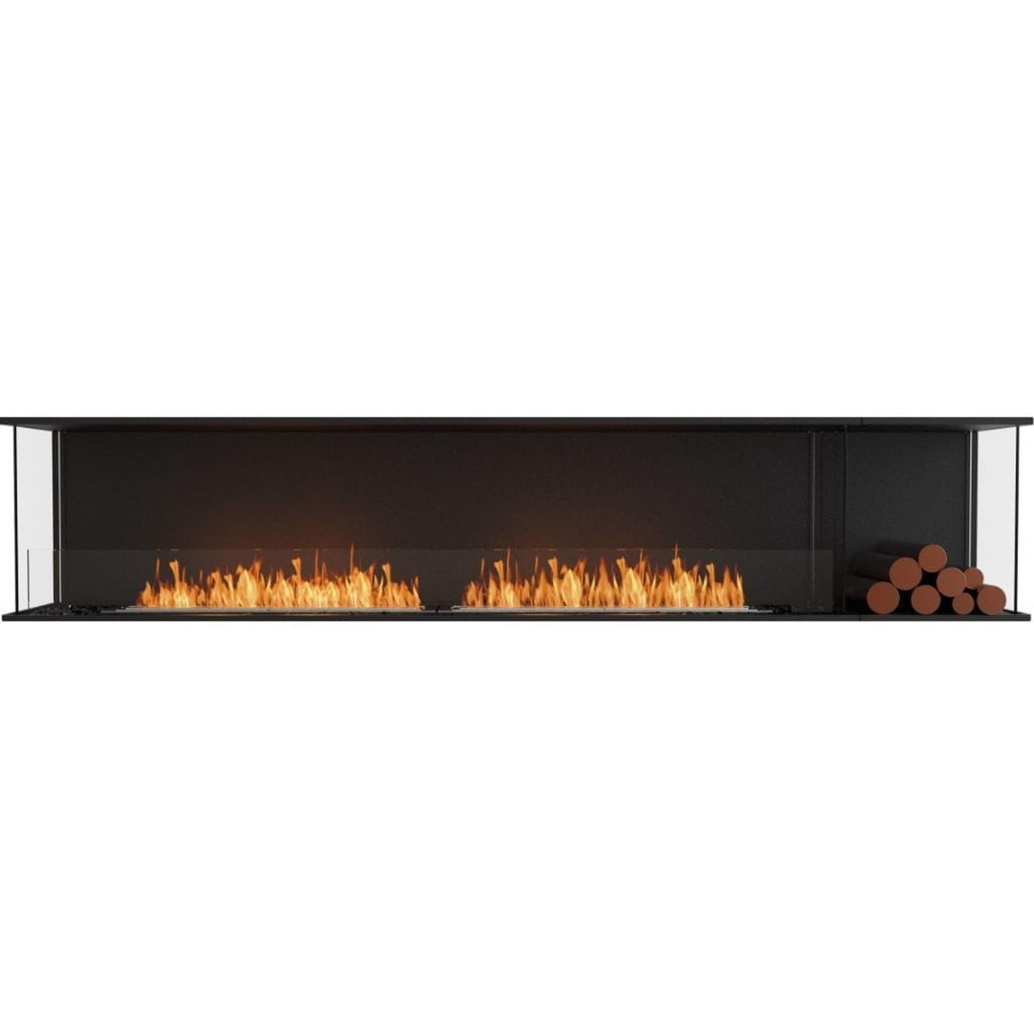 EcoSmart Fire 108" Flex 104BY Bay Ethanol Fireplace Insert with Decorative Box and Adjustable Flame by Mad Design Group
