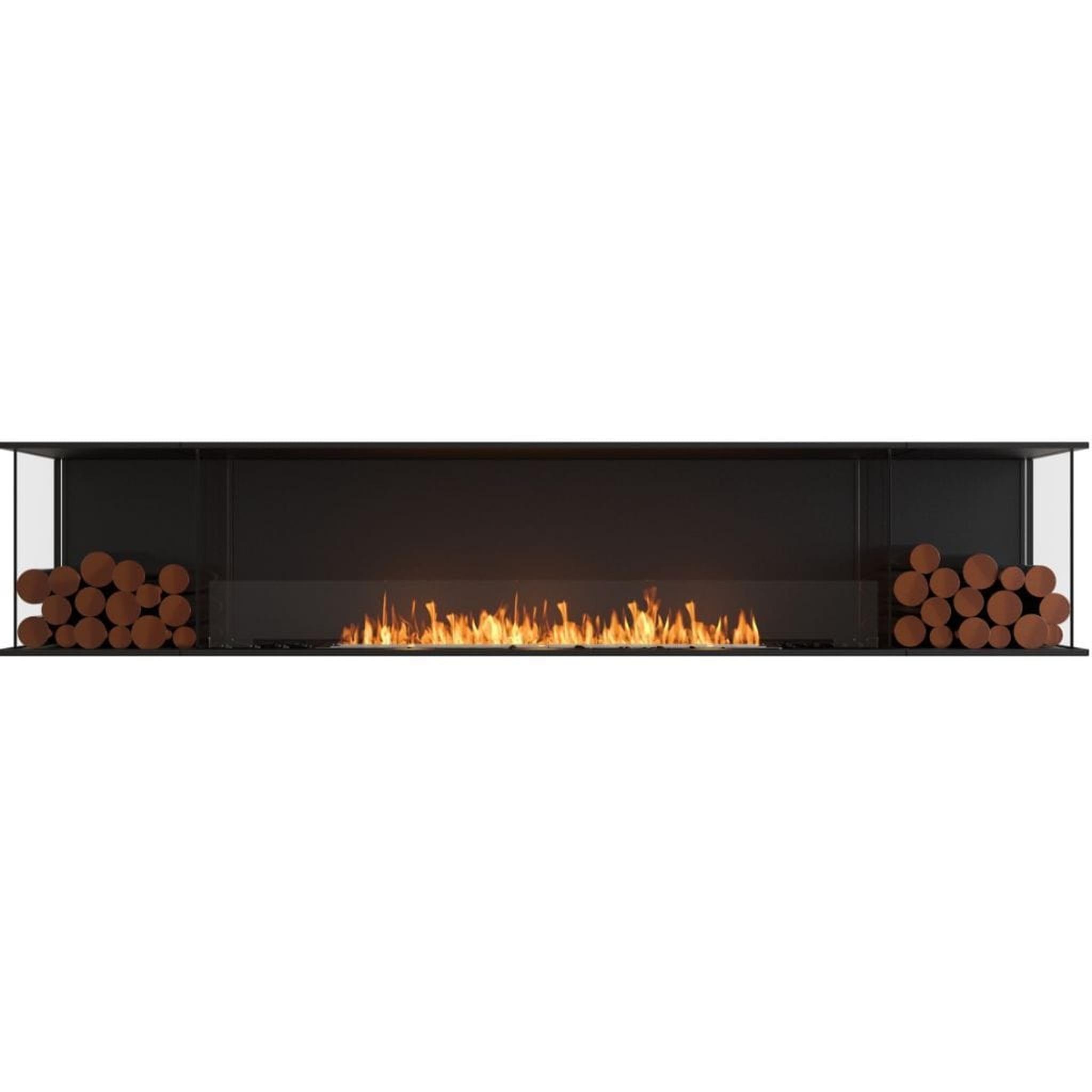 EcoSmart Fire 108" Flex 104BY Bay Ethanol Fireplace Insert with Decorative Box and Adjustable Flame by Mad Design Group
