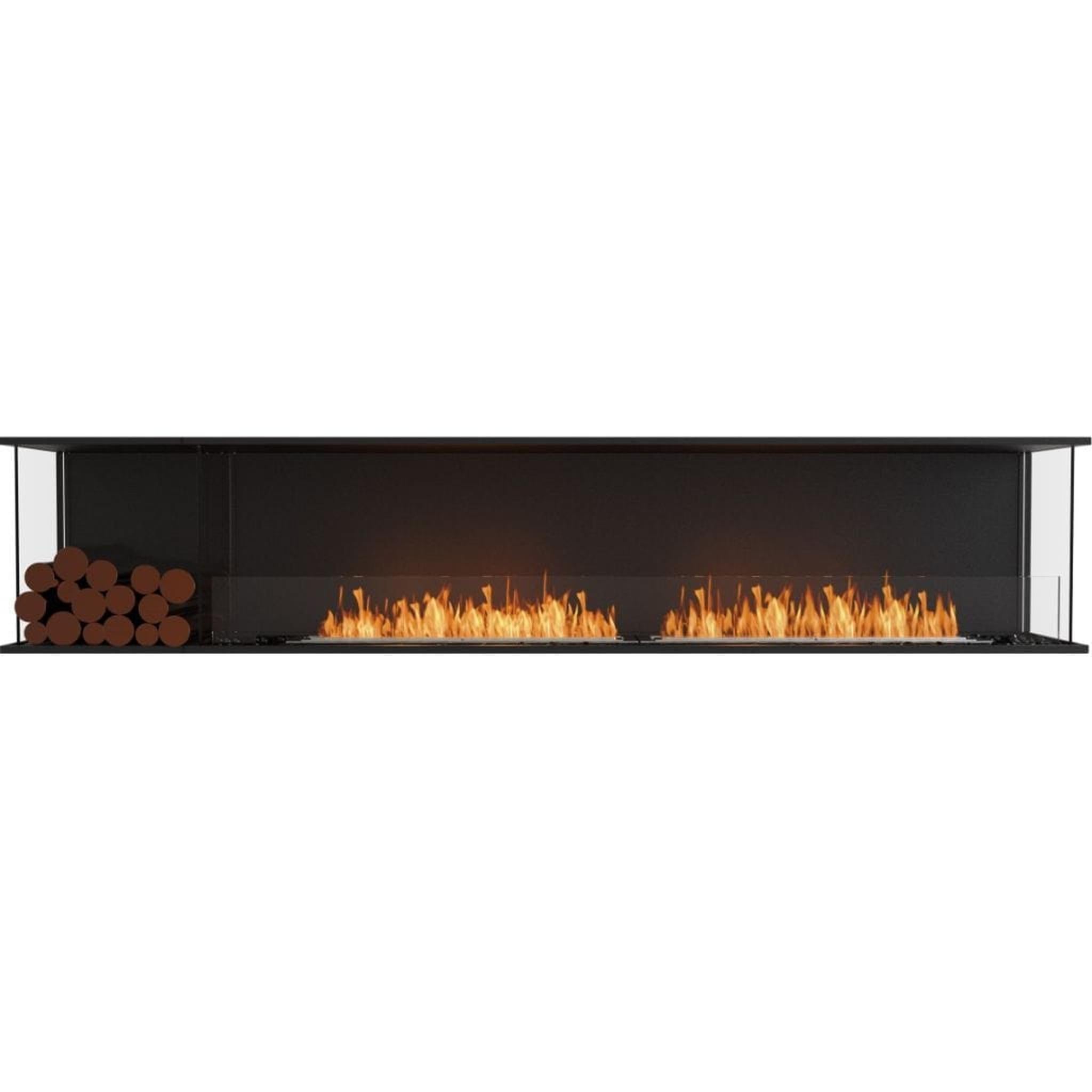 EcoSmart Fire 108" Flex 104BY Bay Ethanol Fireplace Insert with Decorative Box and Adjustable Flame by Mad Design Group