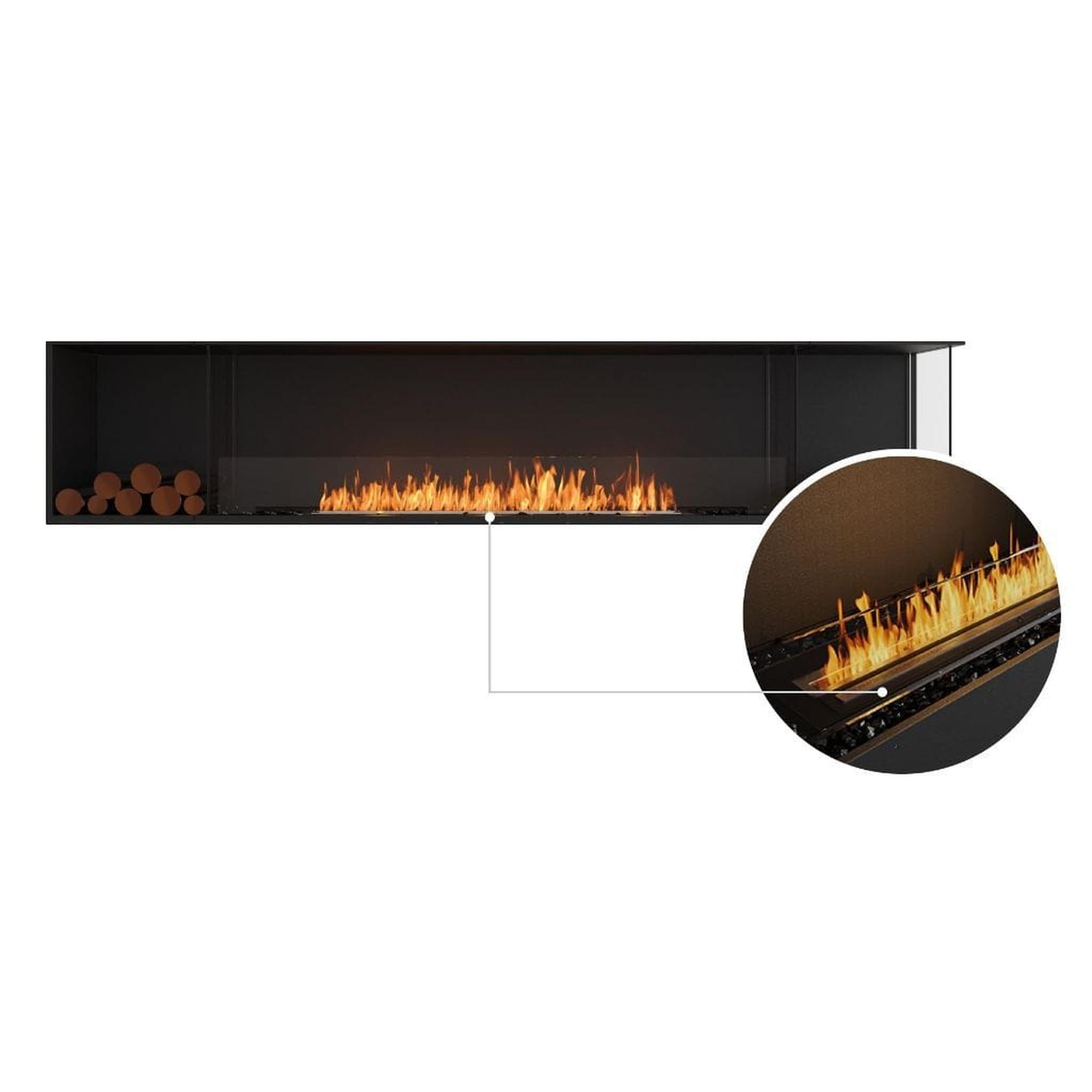 EcoSmart Fire Flex 104LC/104RC 110" Ethanol Fireplace Insert with Decorative Box and Adjustable Flame by Mad Design Group