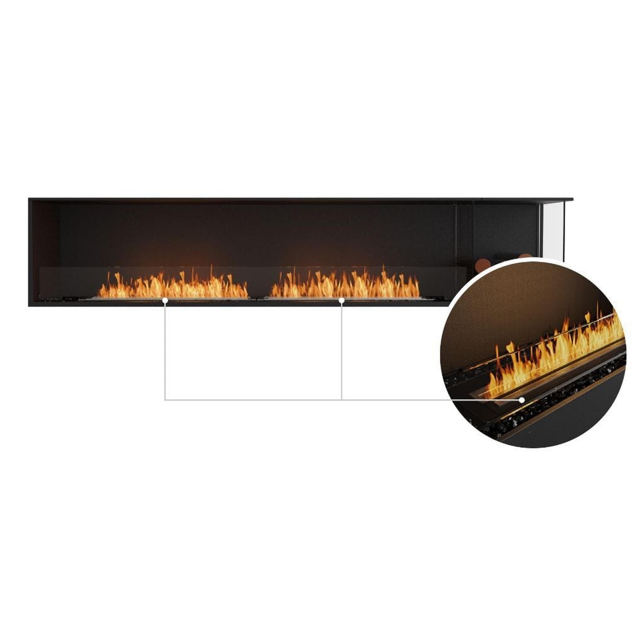 EcoSmart Fire Flex 104LC/104RC 110" Ethanol Fireplace Insert with Decorative Box and Adjustable Flame by Mad Design Group
